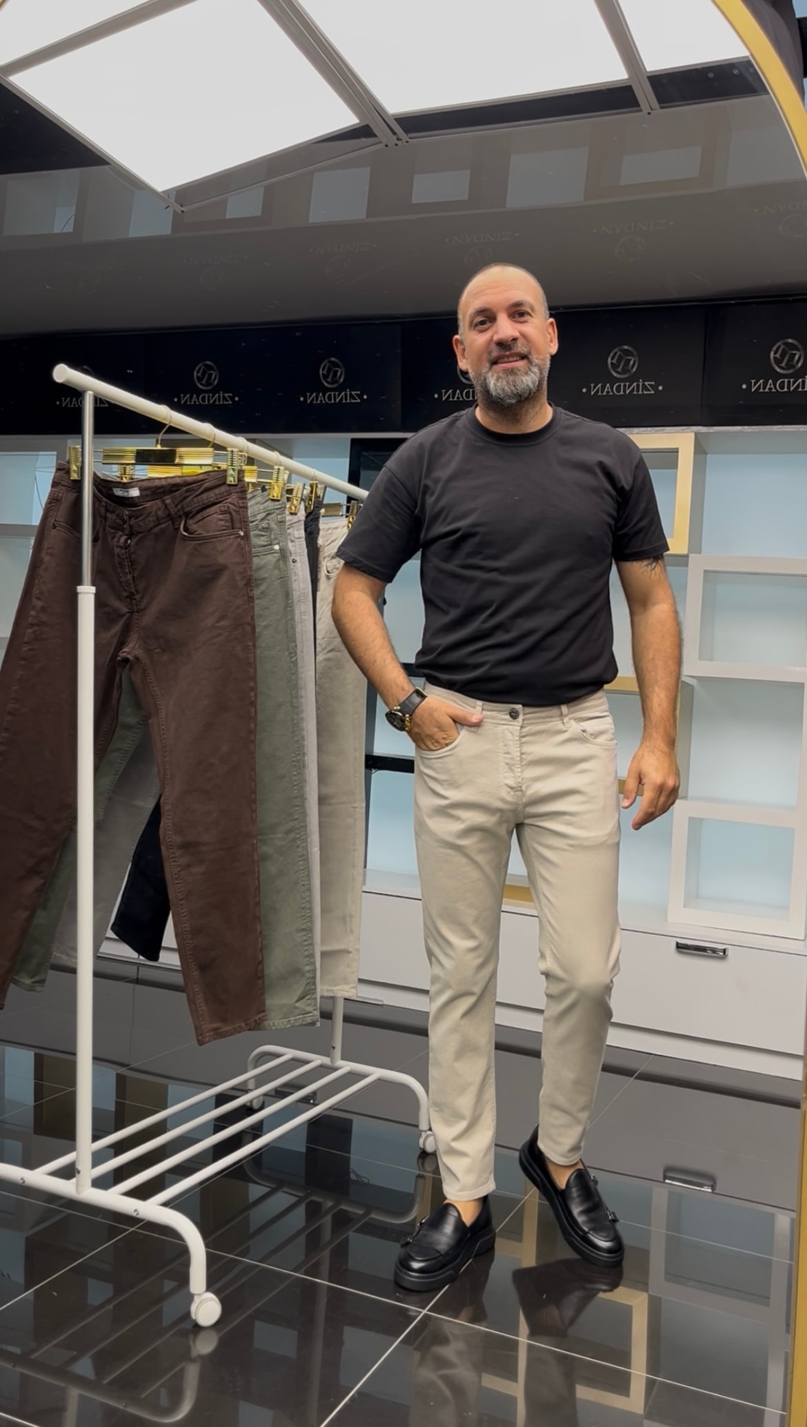 Beş Cep Kot Pantolon Bej 