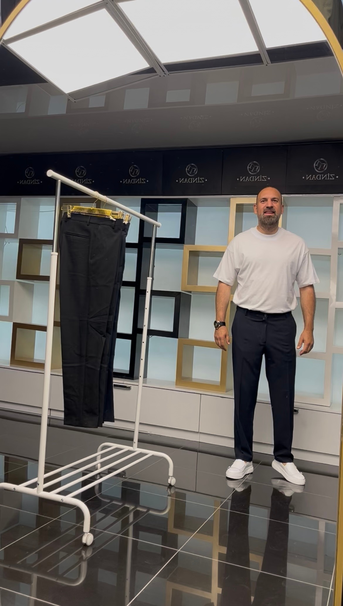 Baggy Kumaş Pantolon Lacivert