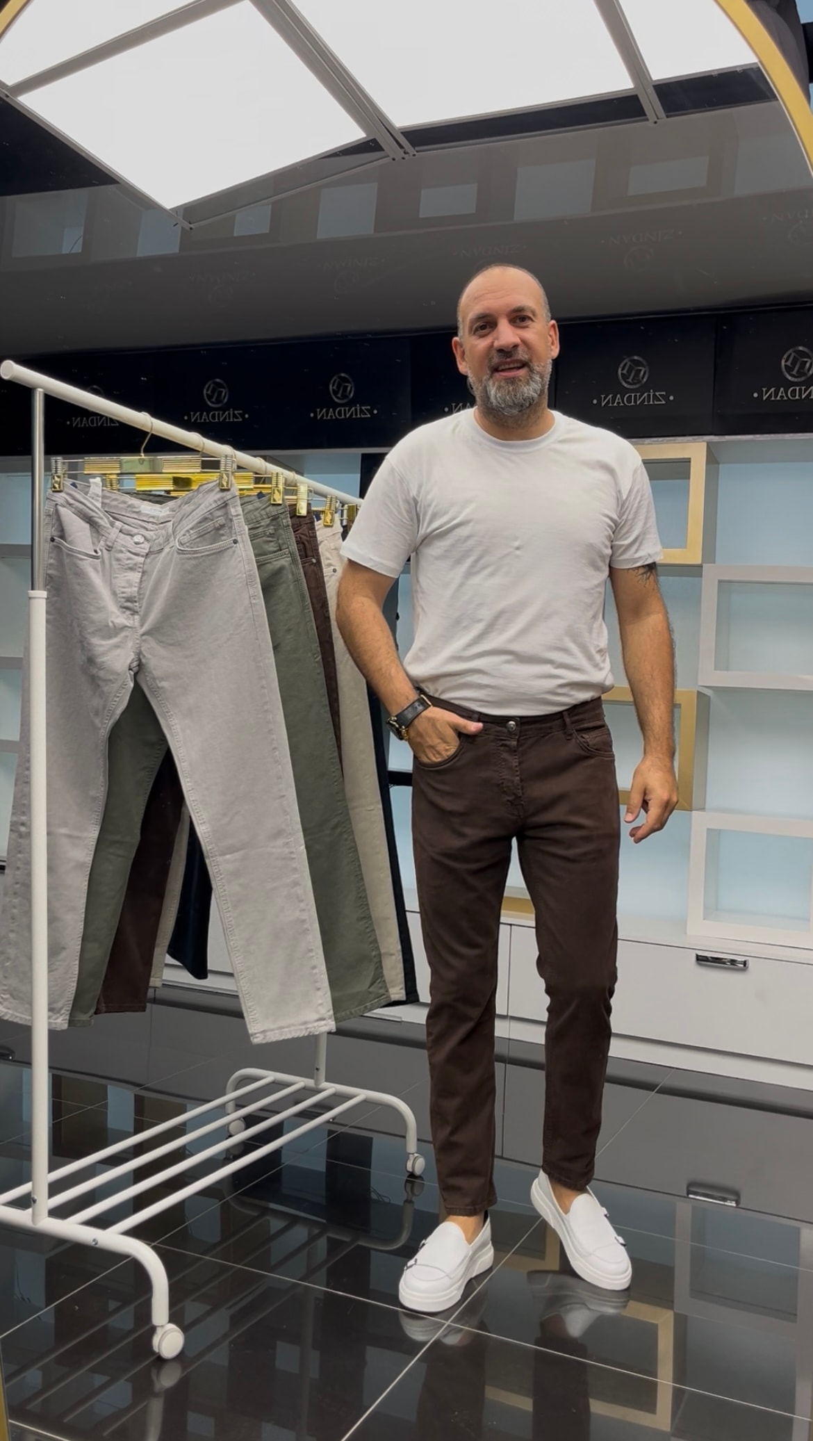 Beş Cep Kot Pantolon Kahve