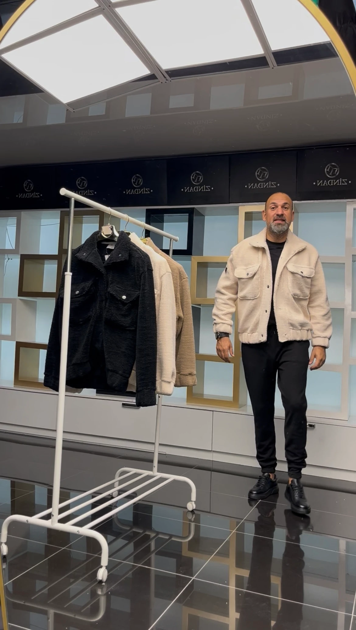 Peluş Mont Kırık Beyaz 