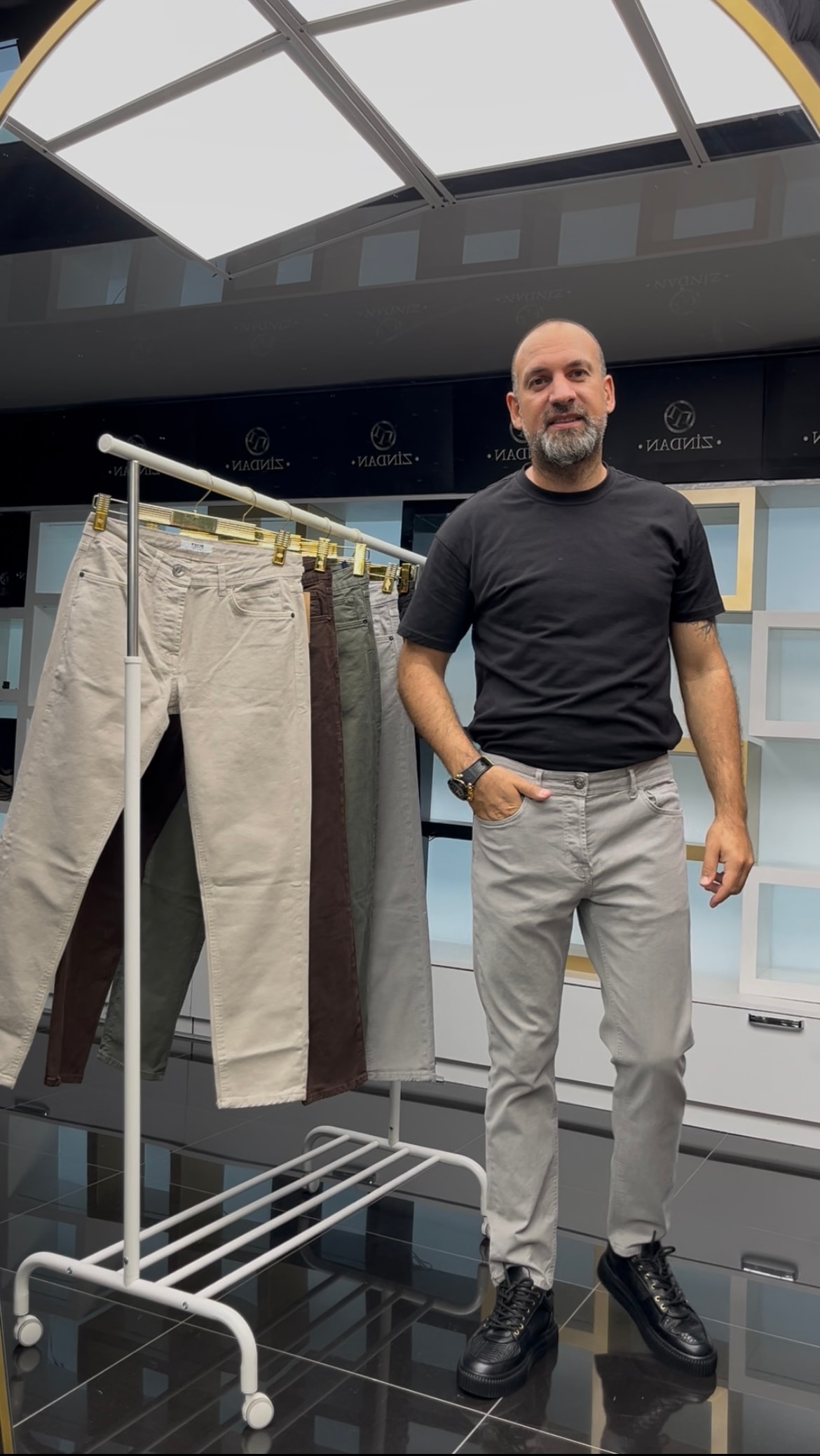 Beş Cep Kot Pantolon Gri