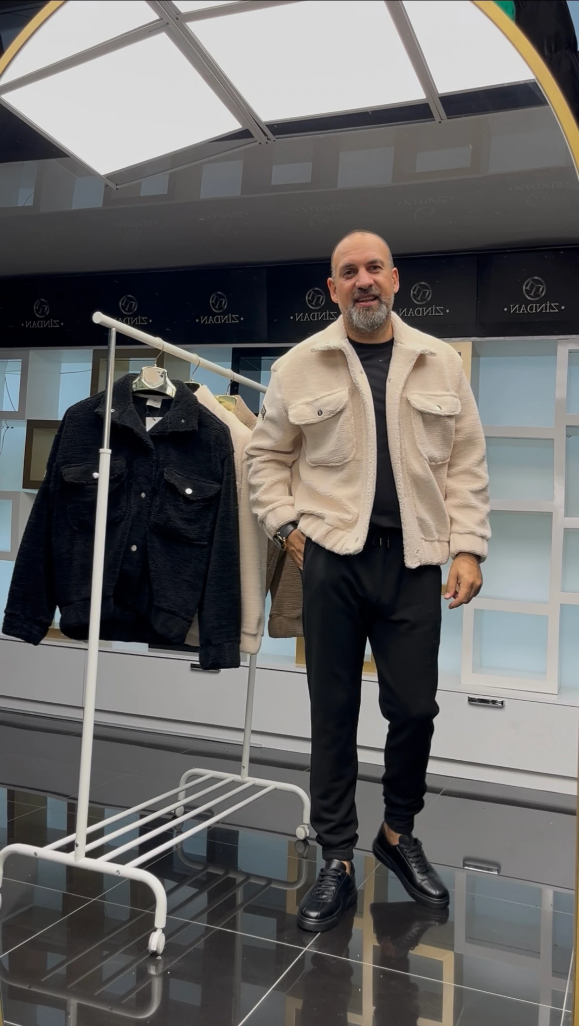 Peluş Mont Kırık Beyaz 