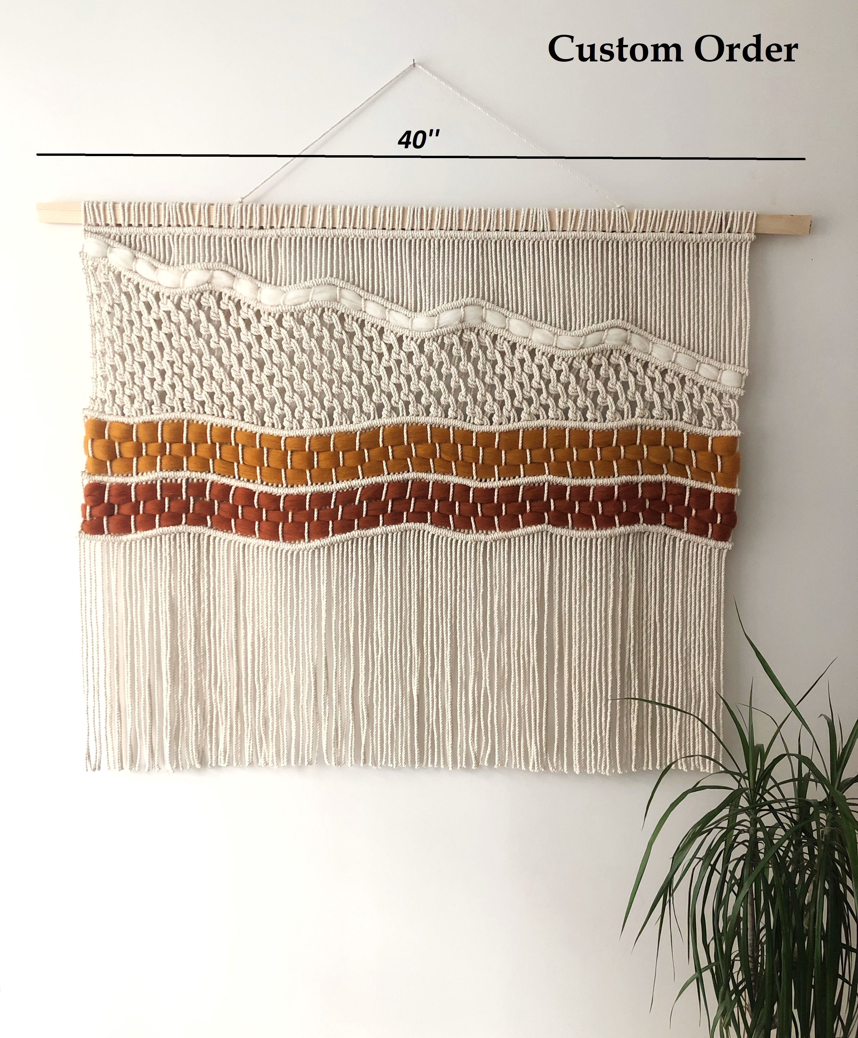 BORDOKECE  I   Extra Large Macrame Wall Hanging, Woven Wall Tapestry, Bohemian Art Decoration, Tapestry Wall Hanging, Large Wall Art Oversized Horizontal