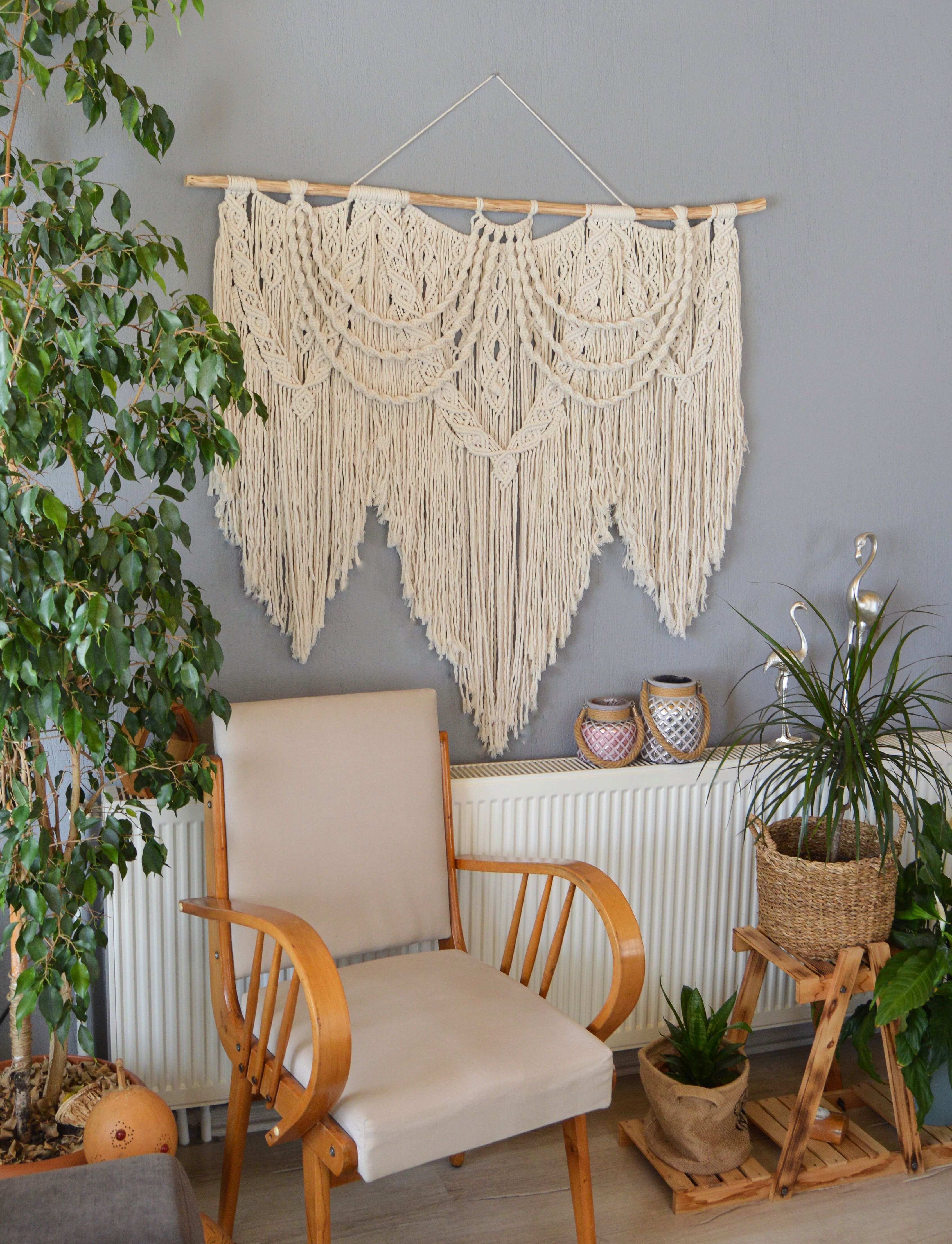 RUS  I   Extra Large Macrame Wall Hanging, Bohemian Decoration, Woven Wall Hanging, Macrame Mural, Housewarming gift, Headboard