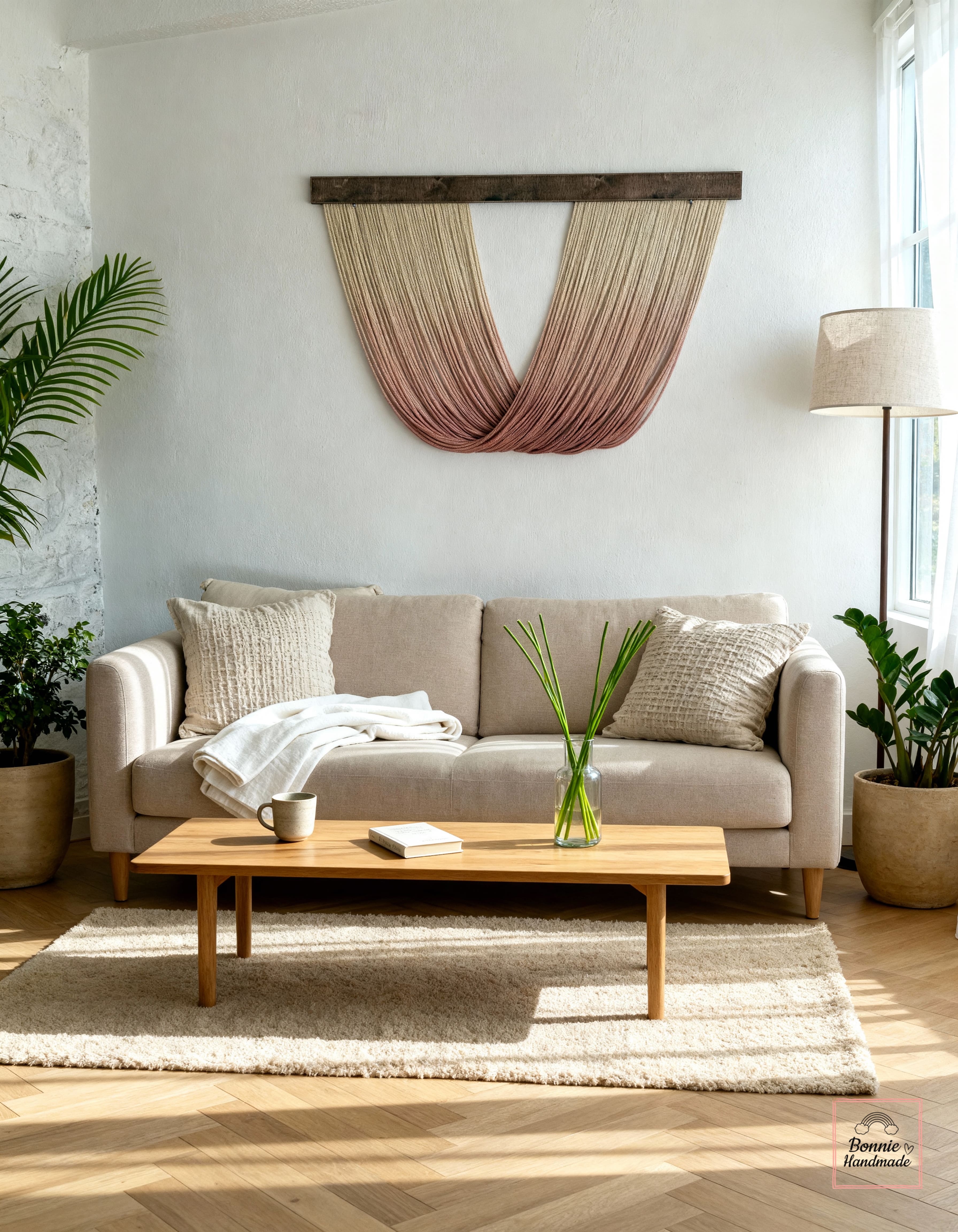 YAYBOYA  I   Macrame Dip Dye Fiber Art  BH23004