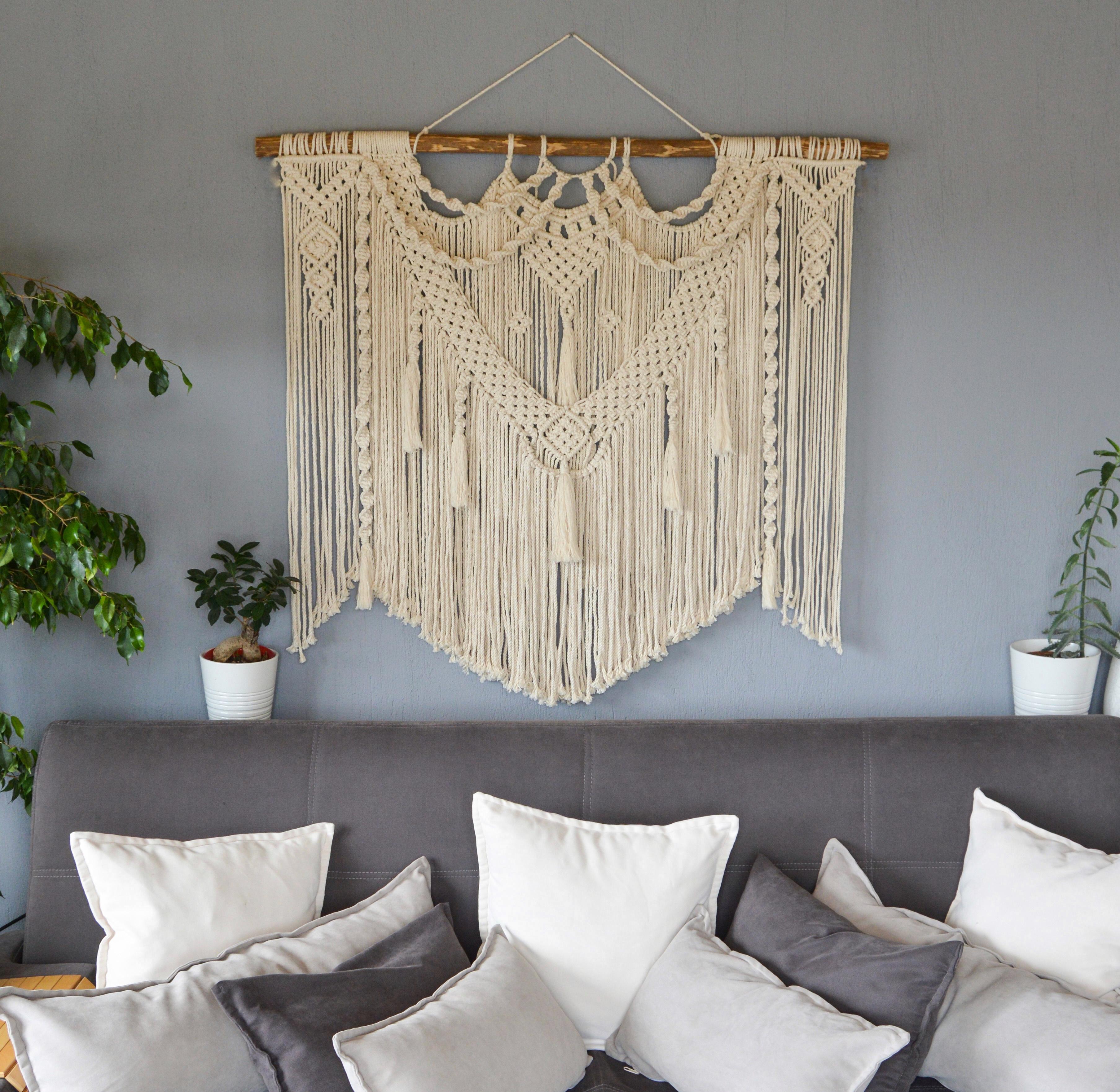 TAG  I   Extra Large Macrame Wall Hanging, Large Macrame Wedding Backdrop Arch, Bohemian Decoration, Woven Wall Hanging, Macrame Mural, Headboard