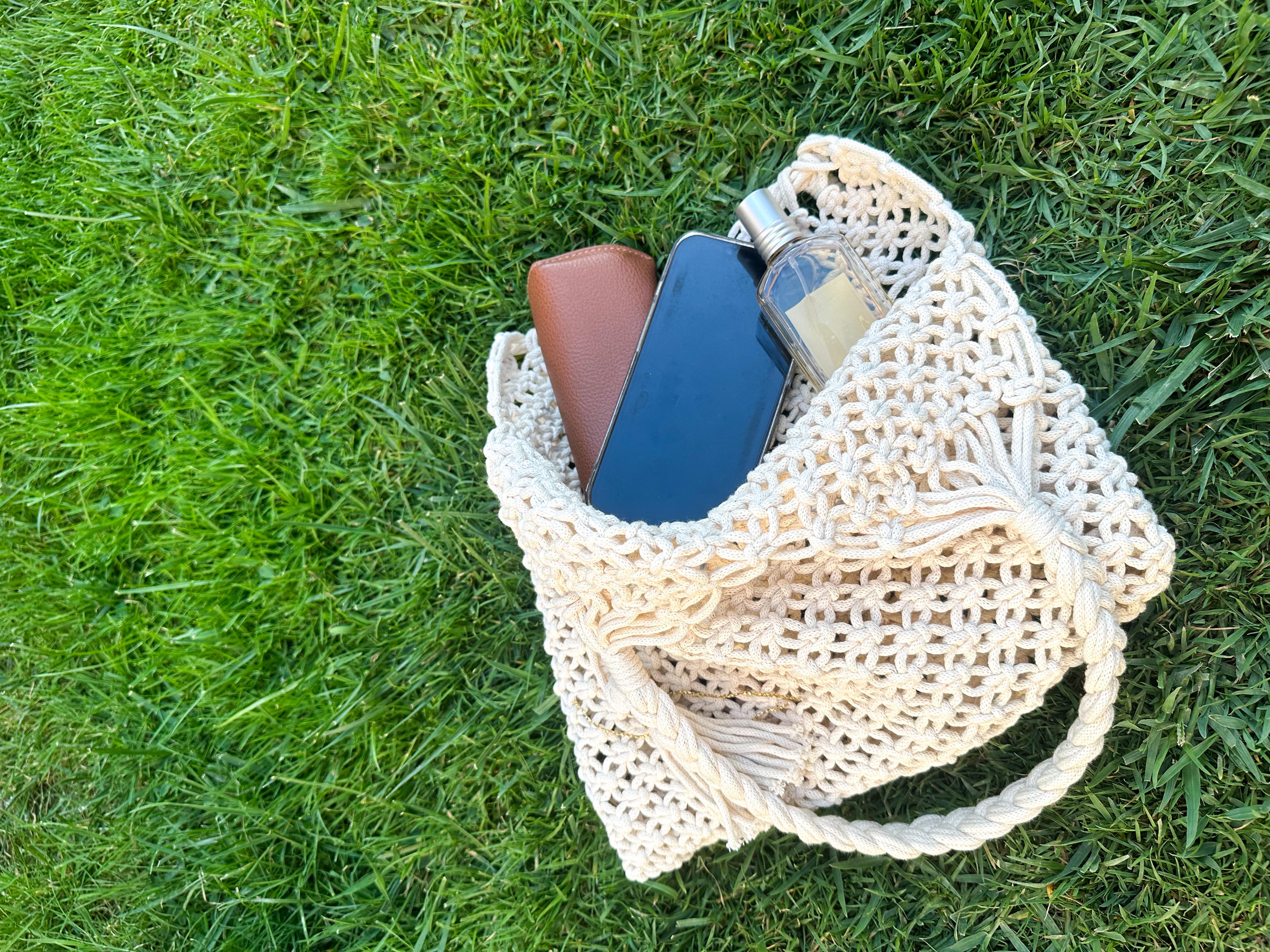 Handmade Macrame Beach Bag, Daily Shoulder Bag, Summer Bag