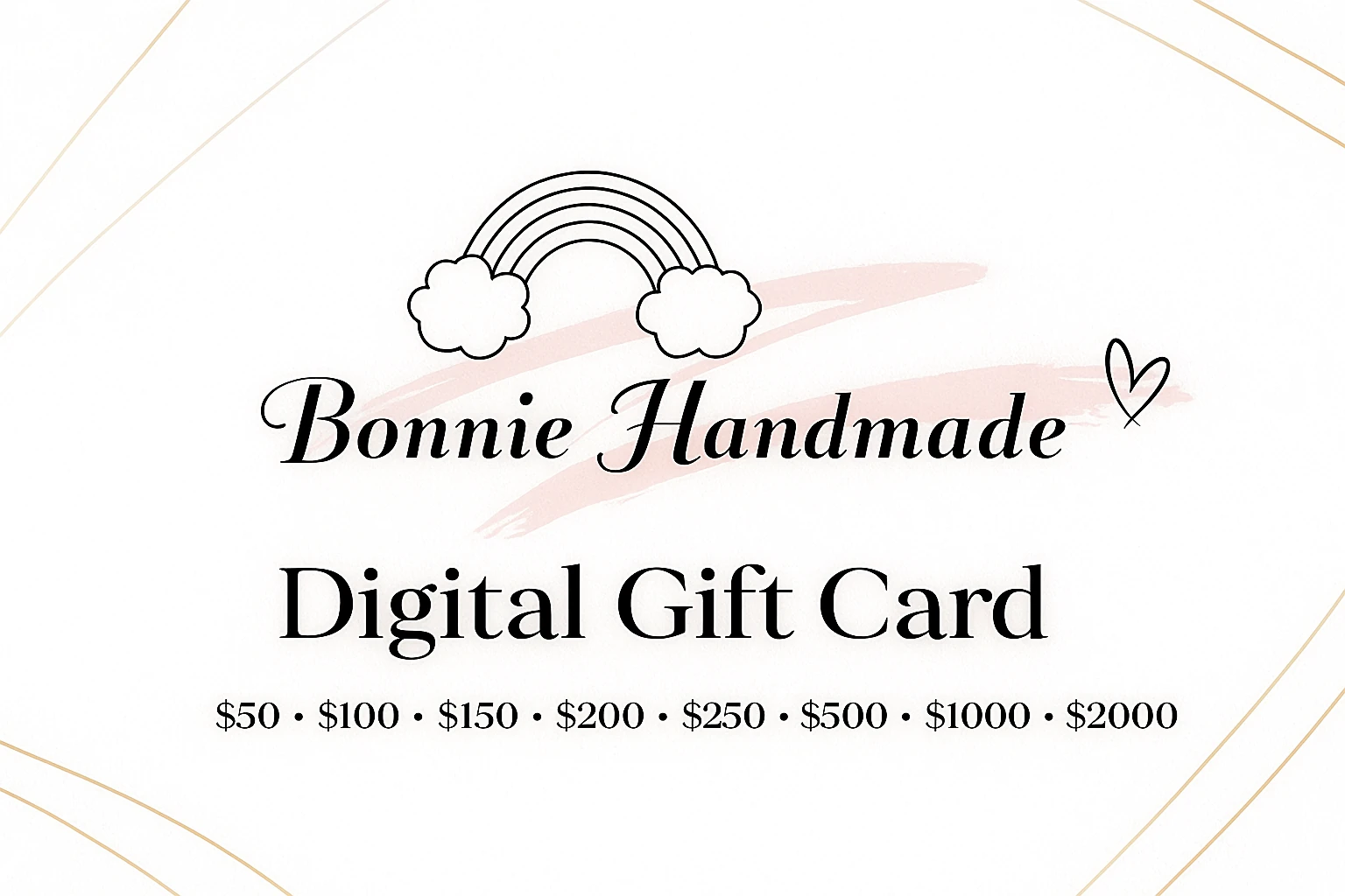 🎁 Bonnie Handmade – Digital Gift Card