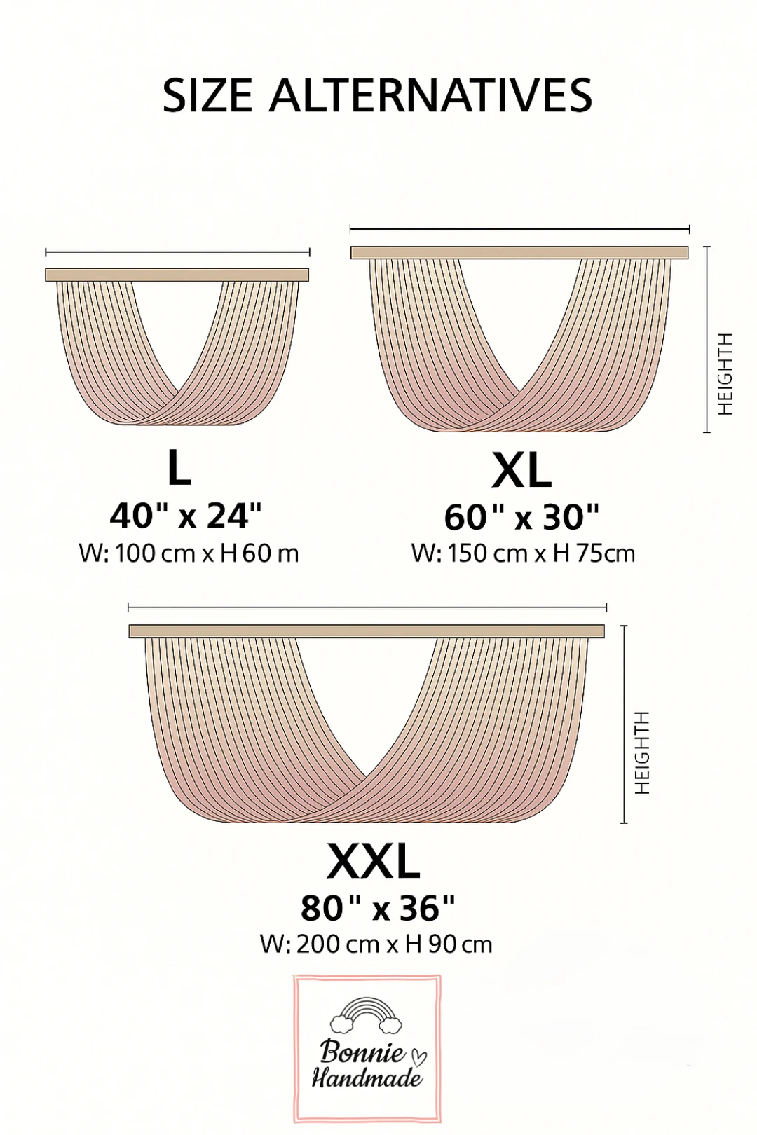 YAYBOYA  I   Macrame Dip Dye Fiber Art  BH23004