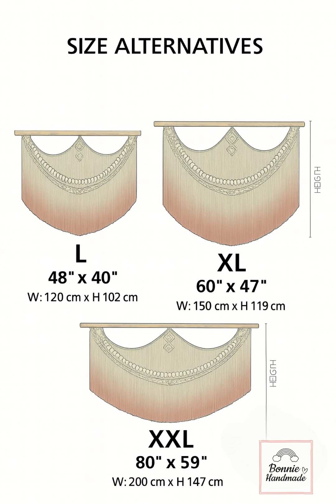 ASSOBOYA  I   Macrame Dip Dyeing Wall Art  BH17051