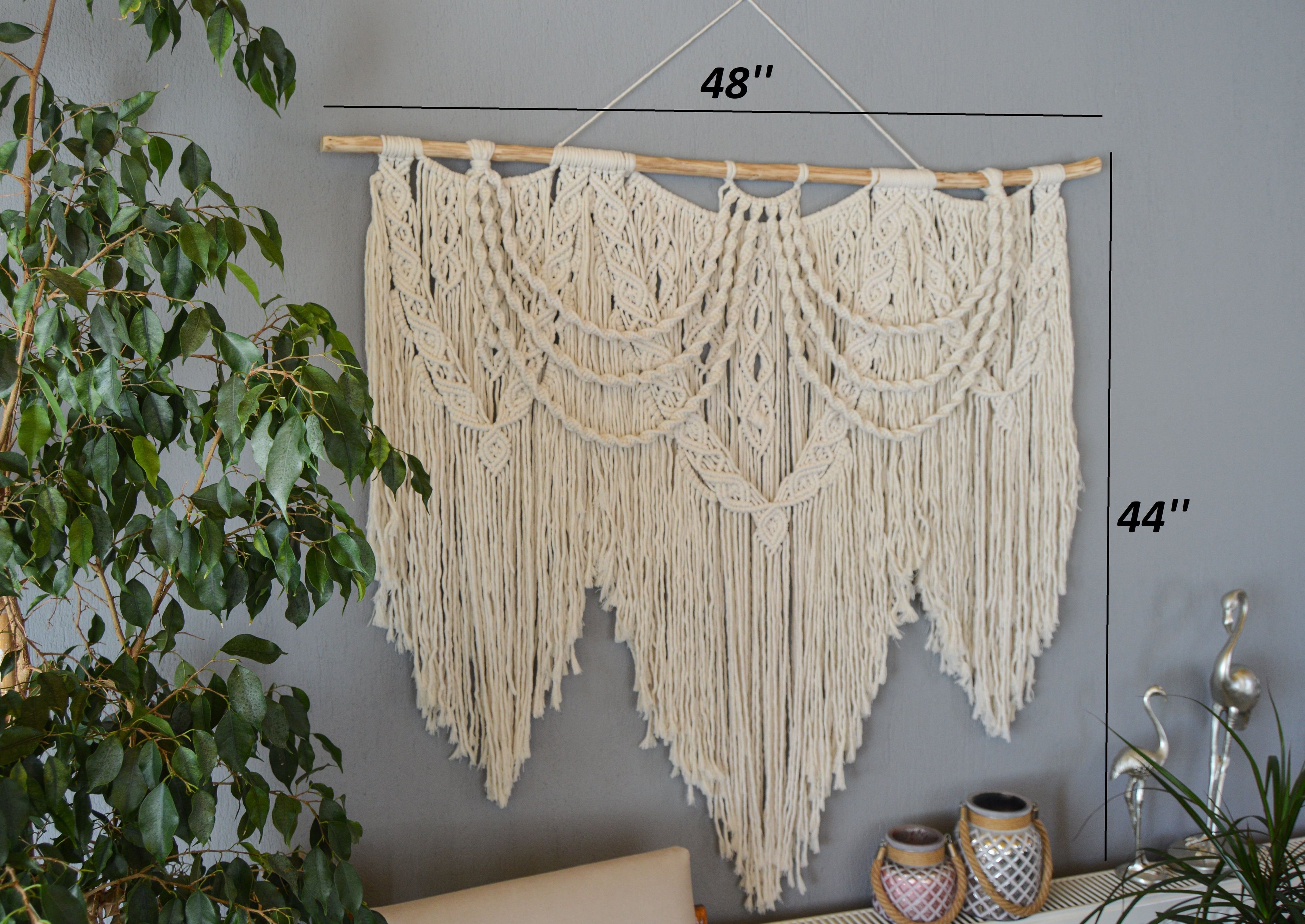 RUS  I   Extra Large Macrame Wall Hanging, Bohemian Decoration, Woven Wall Hanging, Macrame Mural, Housewarming gift, Headboard