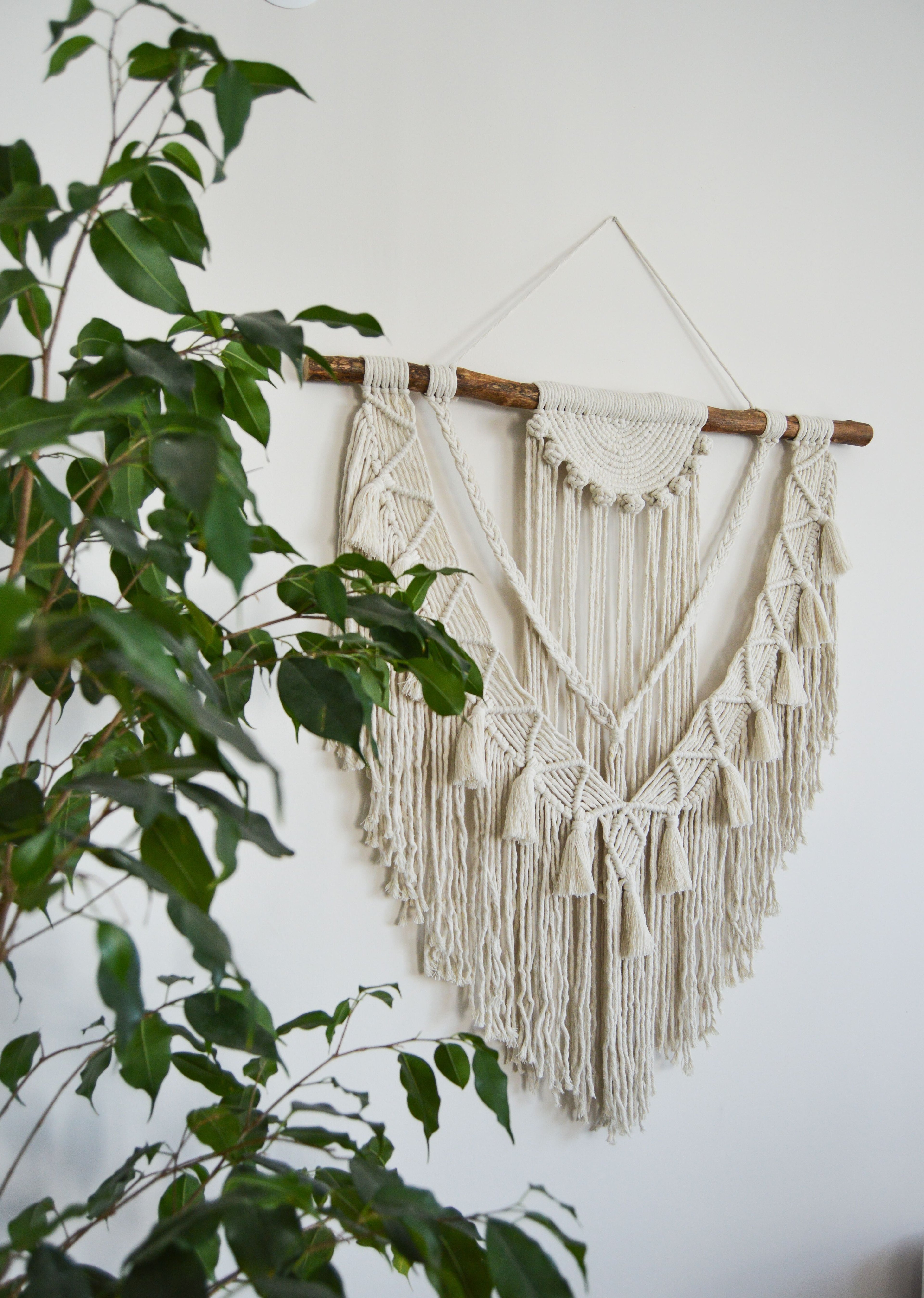 TASSEL  I   Large Macrame Wall Hanging, Macrame Wall Decor, Bohemian Decoration, Tassel Boho Art, Woven Wall Hanging, Housewarming gift, Headboard