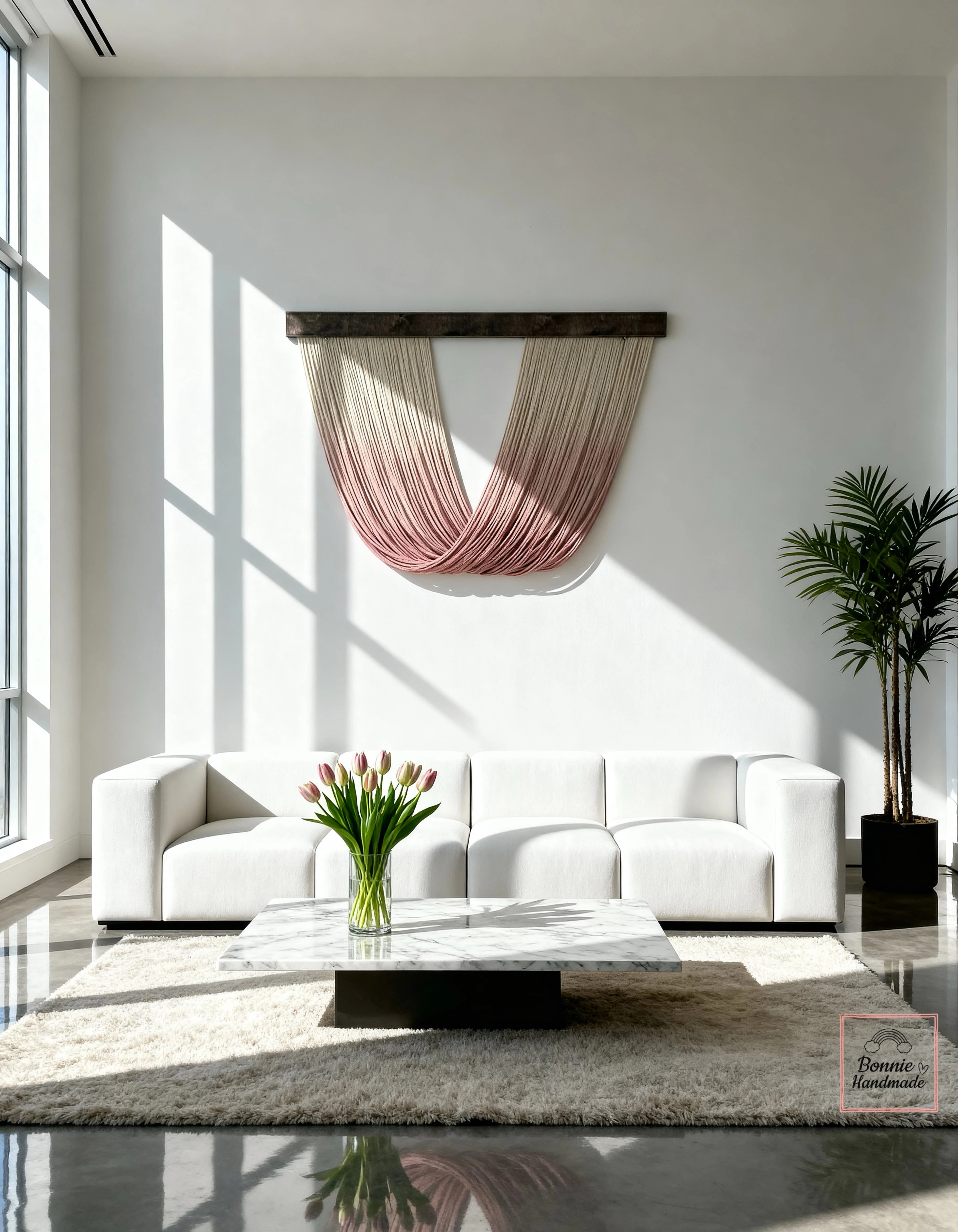 YAYBOYA  I   Macrame Dip Dye Fiber Art  BH23004