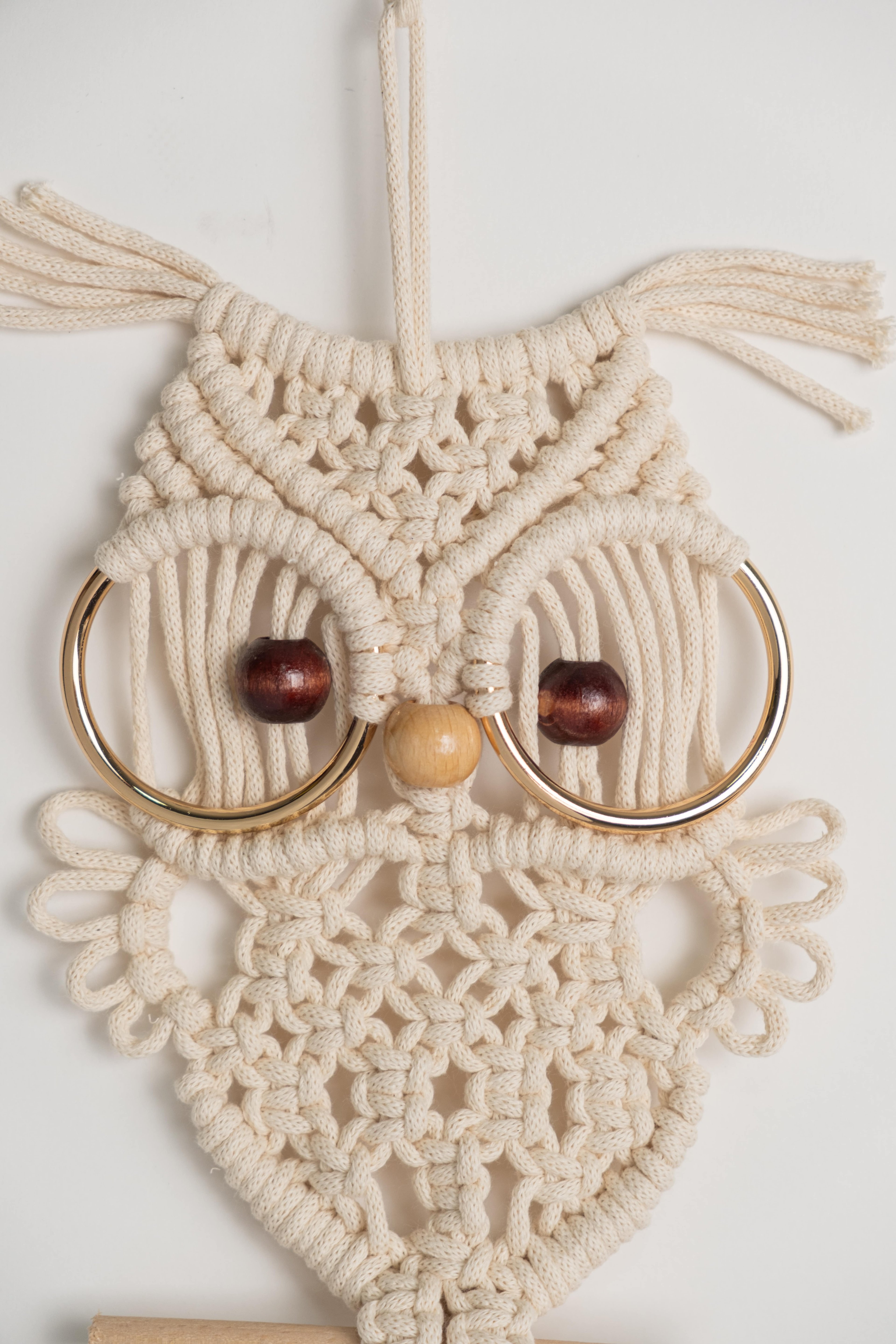 Macrame Owl Wall Hanging, Handmade Boho Decor