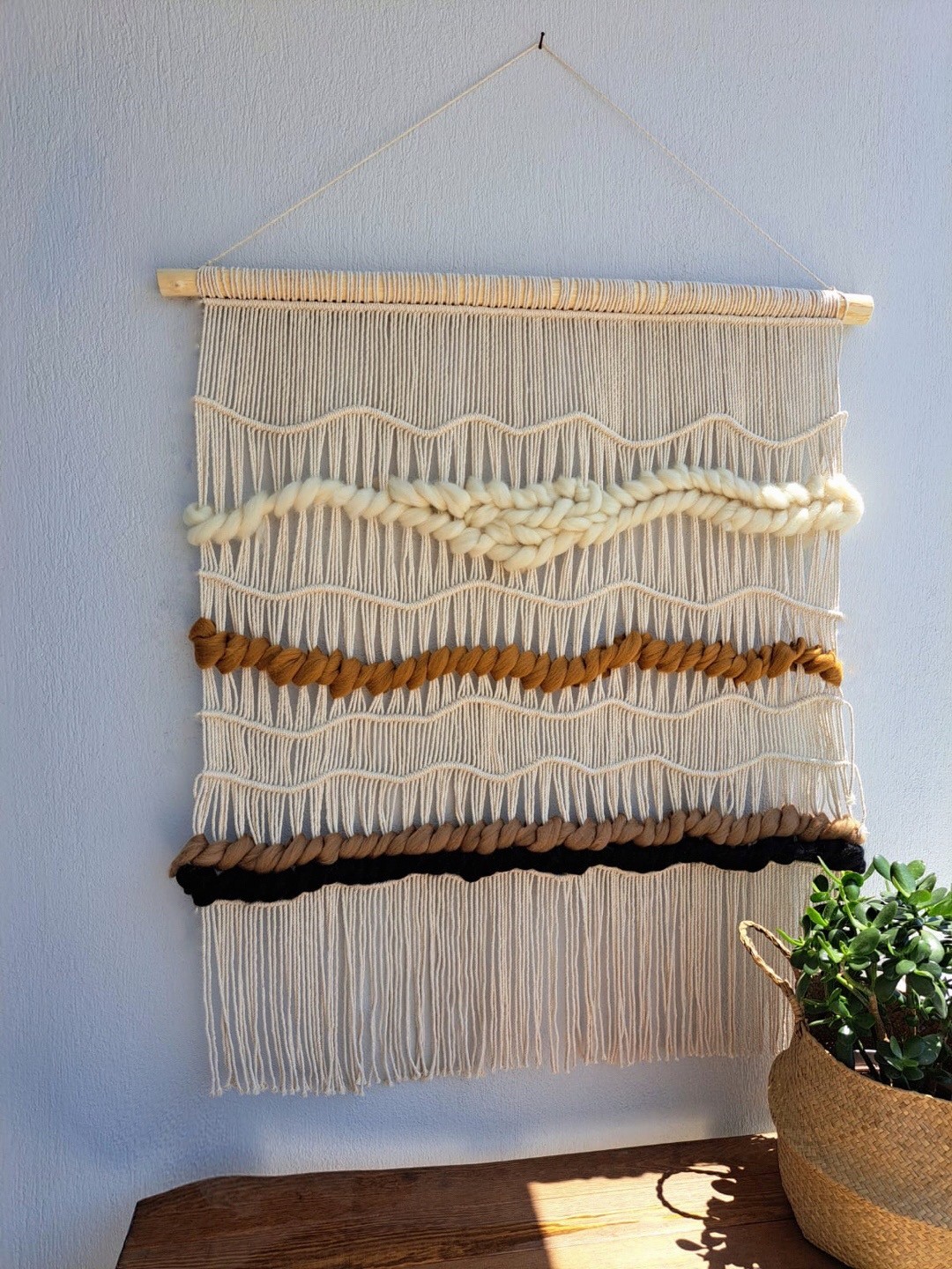 KAHVEKECE   I   Extra Large Macrame Wall Hanging, Woven Wall Tapestry, Boho Wall Decor, Bohemian Art Decoration, Macraweave Tapestry, Modern Wall Rug