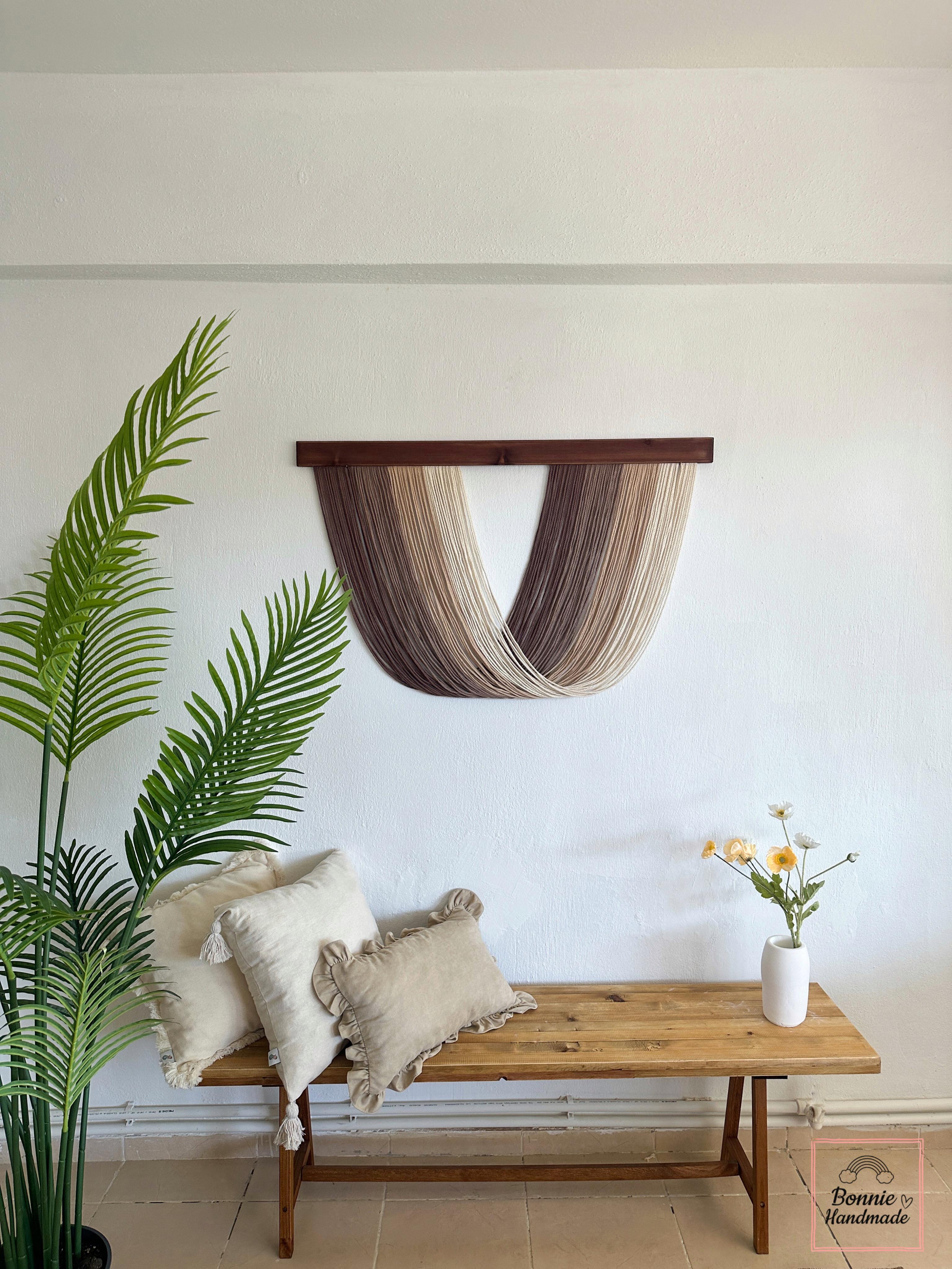 BROWN GREEN YAY  I   Large Macrame Wall Hanging, Boho Wall Decor, Neutral Beige Brown Olive Sage Green, Tapestry Wall Art, Bohemian Decoration, Housewarming gift, Headboard
