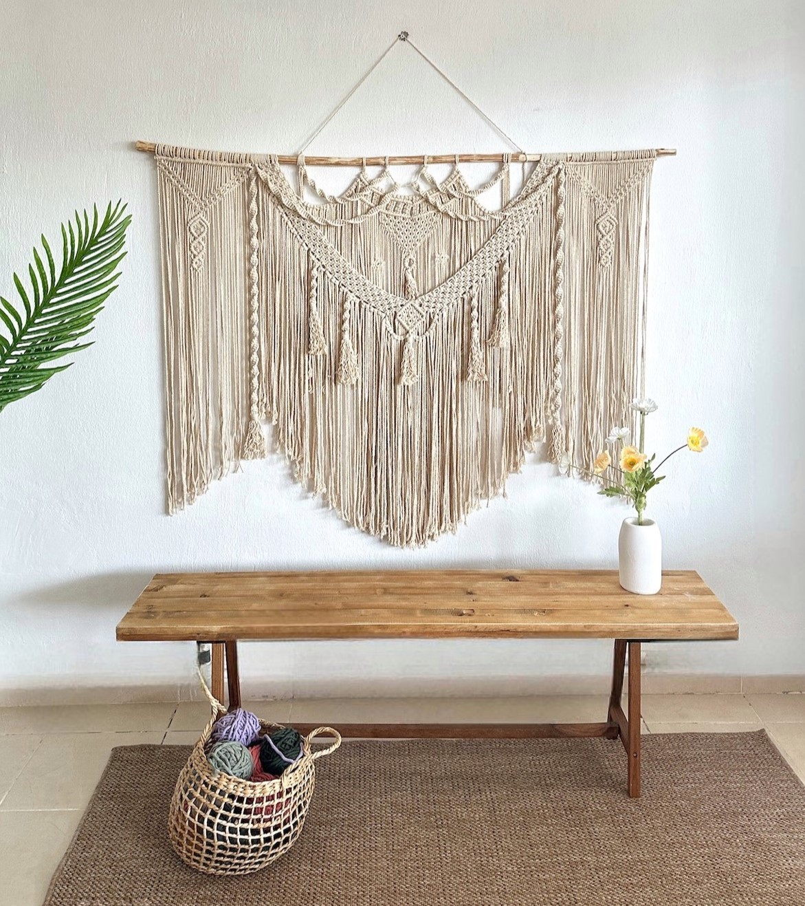 TAG  I   Extra Large Macrame Wall Hanging, Large Macrame Wedding Backdrop Arch, Bohemian Decoration, Woven Wall Hanging, Macrame Mural, Headboard