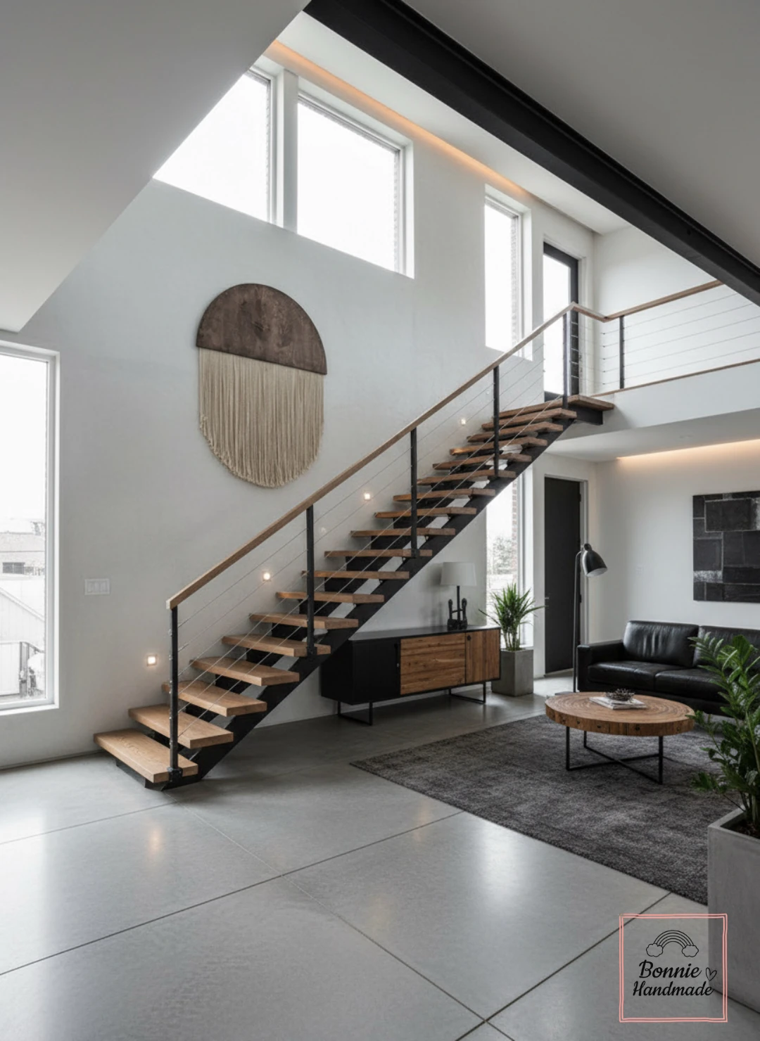 HALFMOON-W  I   Round Macrame Fiber Art  BH23051