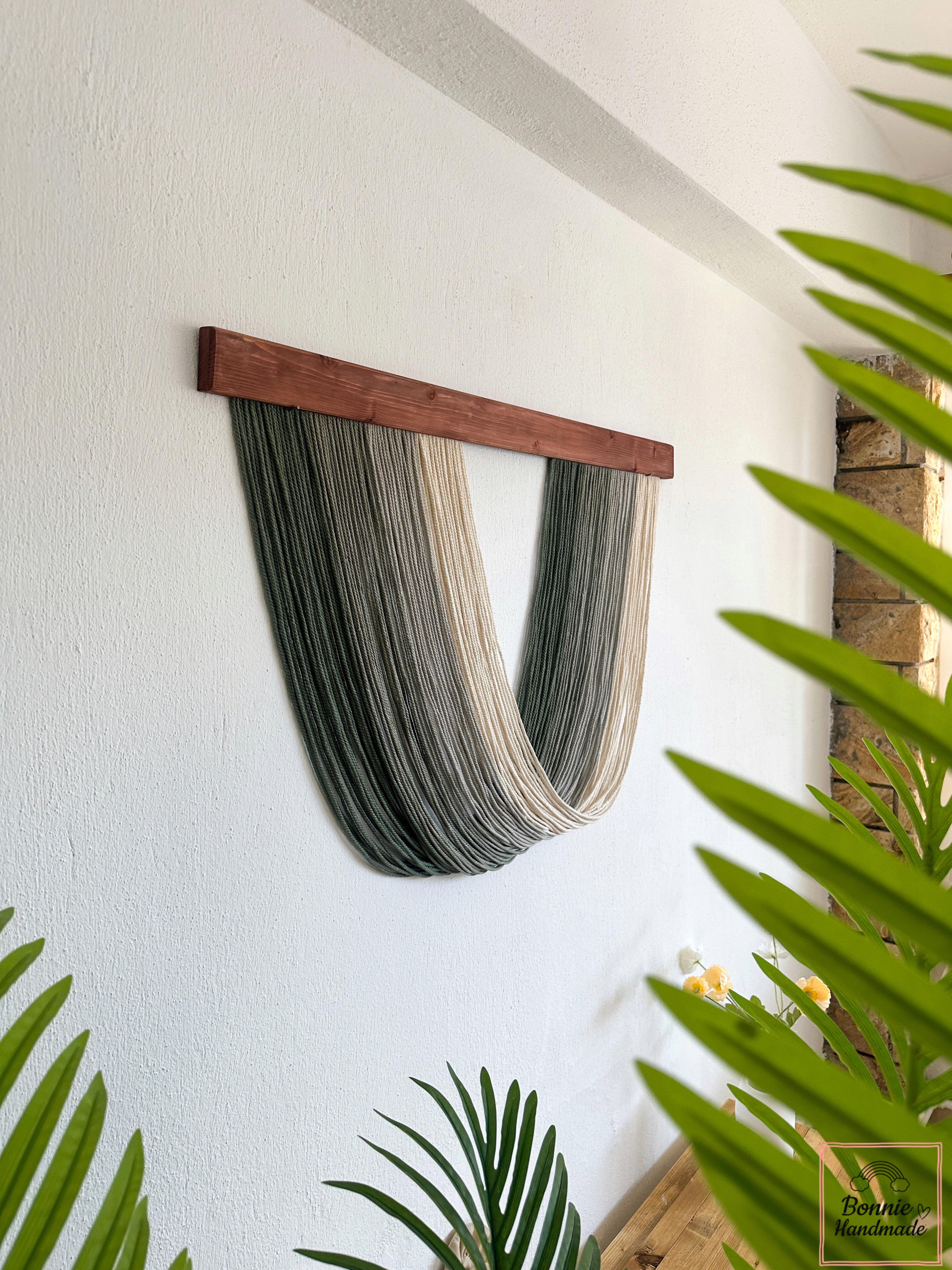 BROWN GREEN YAY  I   Large Macrame Wall Hanging, Boho Wall Decor, Neutral Beige Brown Olive Sage Green, Tapestry Wall Art, Bohemian Decoration, Housewarming gift, Headboard