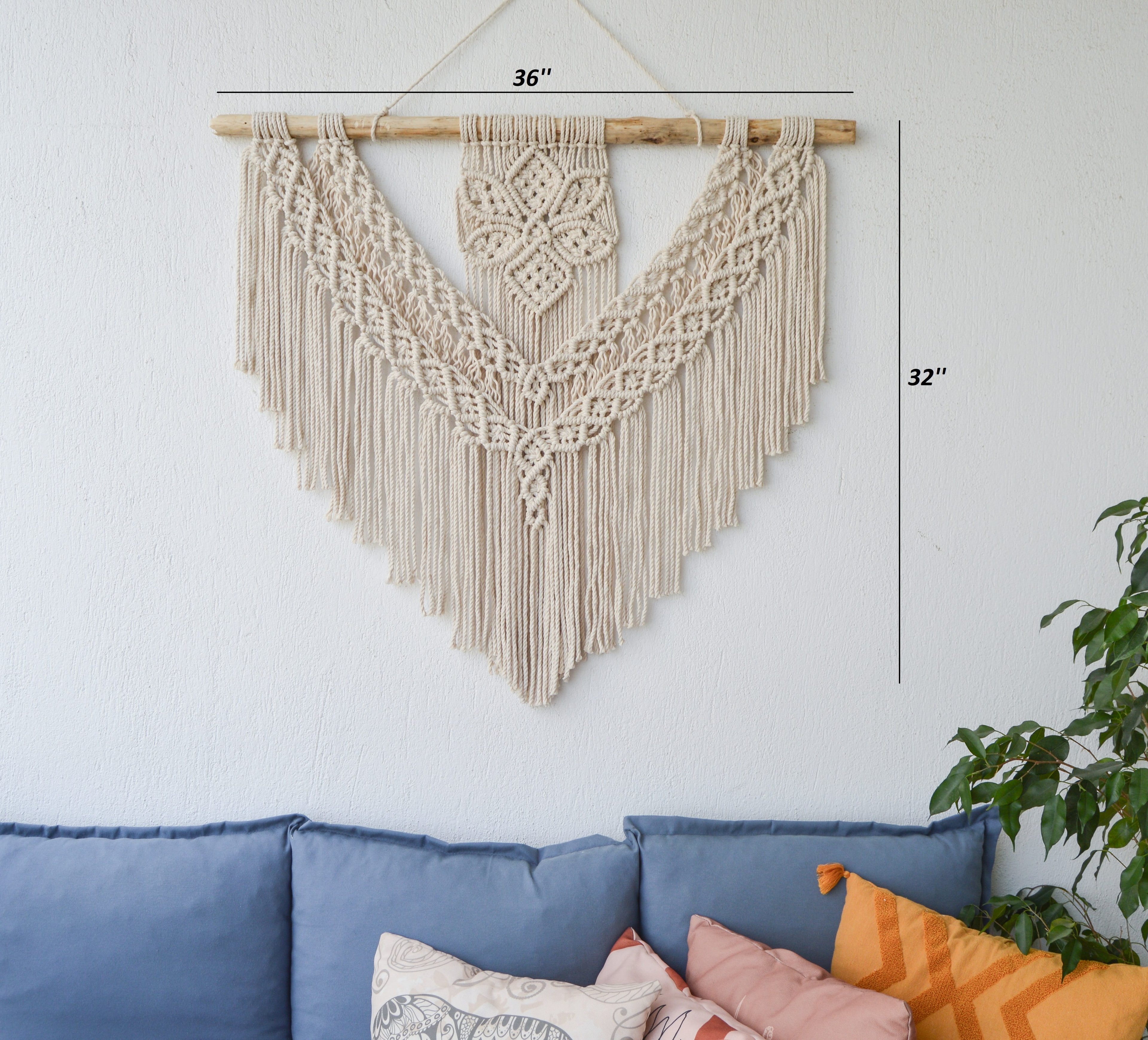 FLOWER  I   Large Macrame Wall Hanging, Flower Art, Bohemian Decoration, Woven Wall Hanging, Macrame Mural, Housewarming gift, Headboard