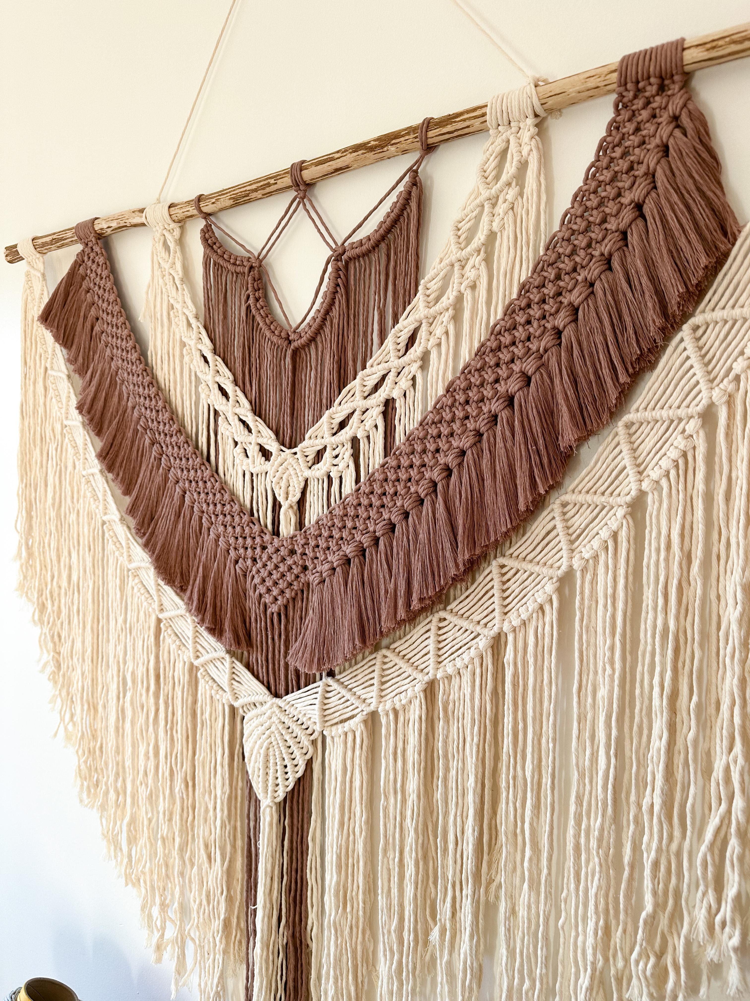 ISTANBUL  I   Woven Wall Hanging, Macrame Wall Hanging, Bohemian Tassel Macrame Wall Hanging For Bedroom Decor, Woven Macrame Headboard