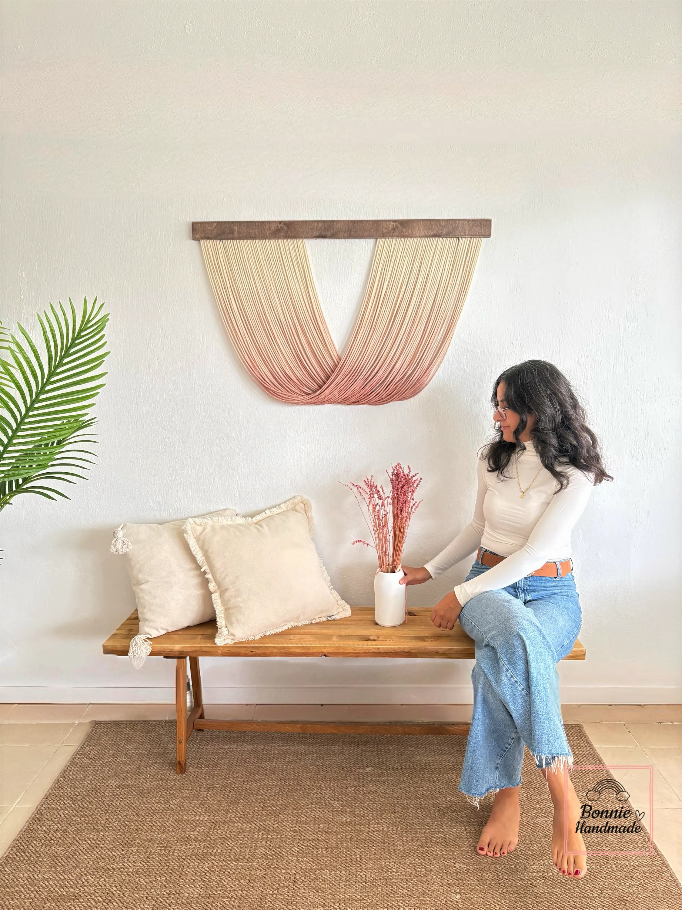 YAYBOYA  I   Macrame Dip Dye Fiber Art  BH23004