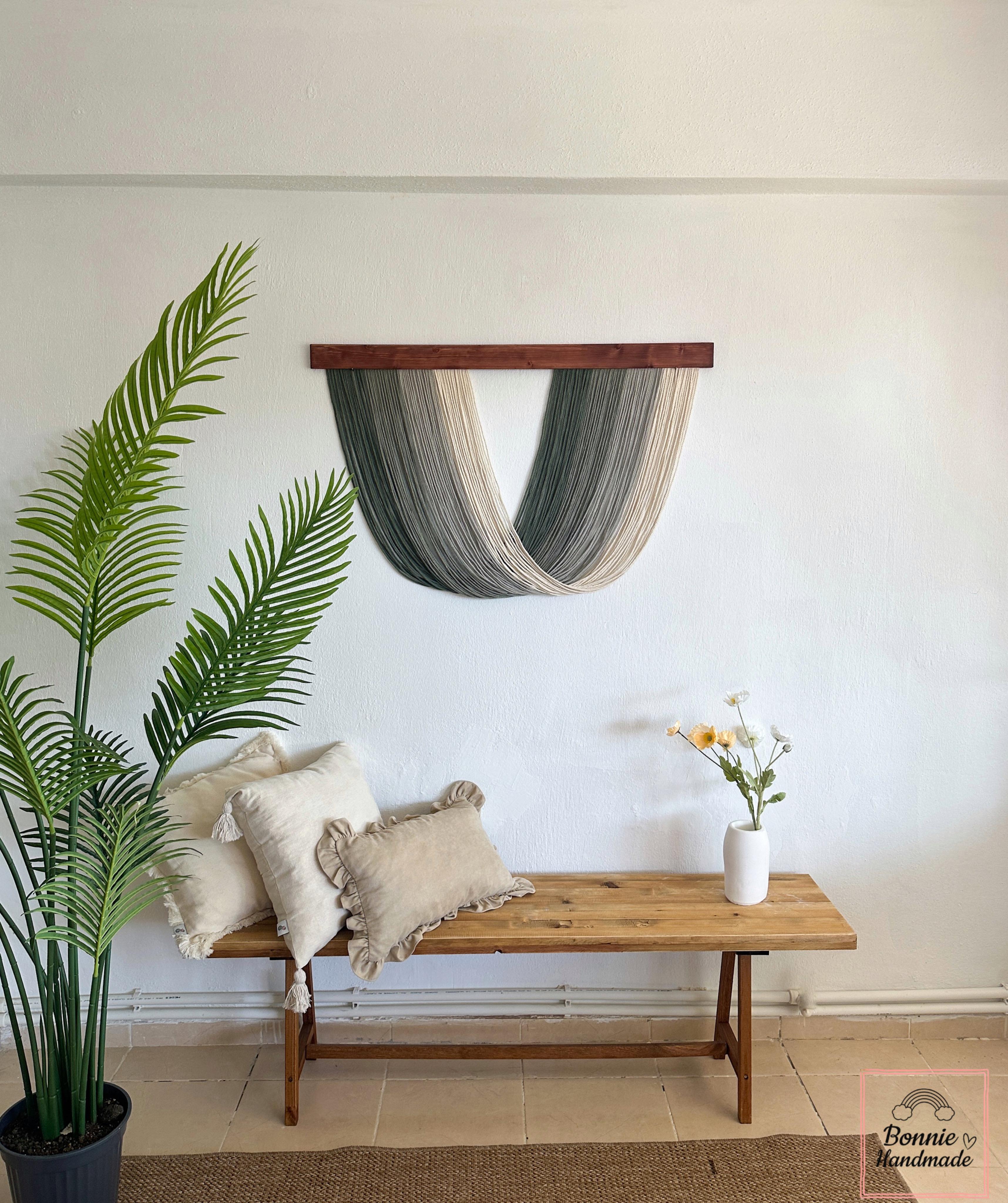 BROWN GREEN YAY  I   Large Macrame Wall Hanging, Boho Wall Decor, Neutral Beige Brown Olive Sage Green, Tapestry Wall Art, Bohemian Decoration, Housewarming gift, Headboard