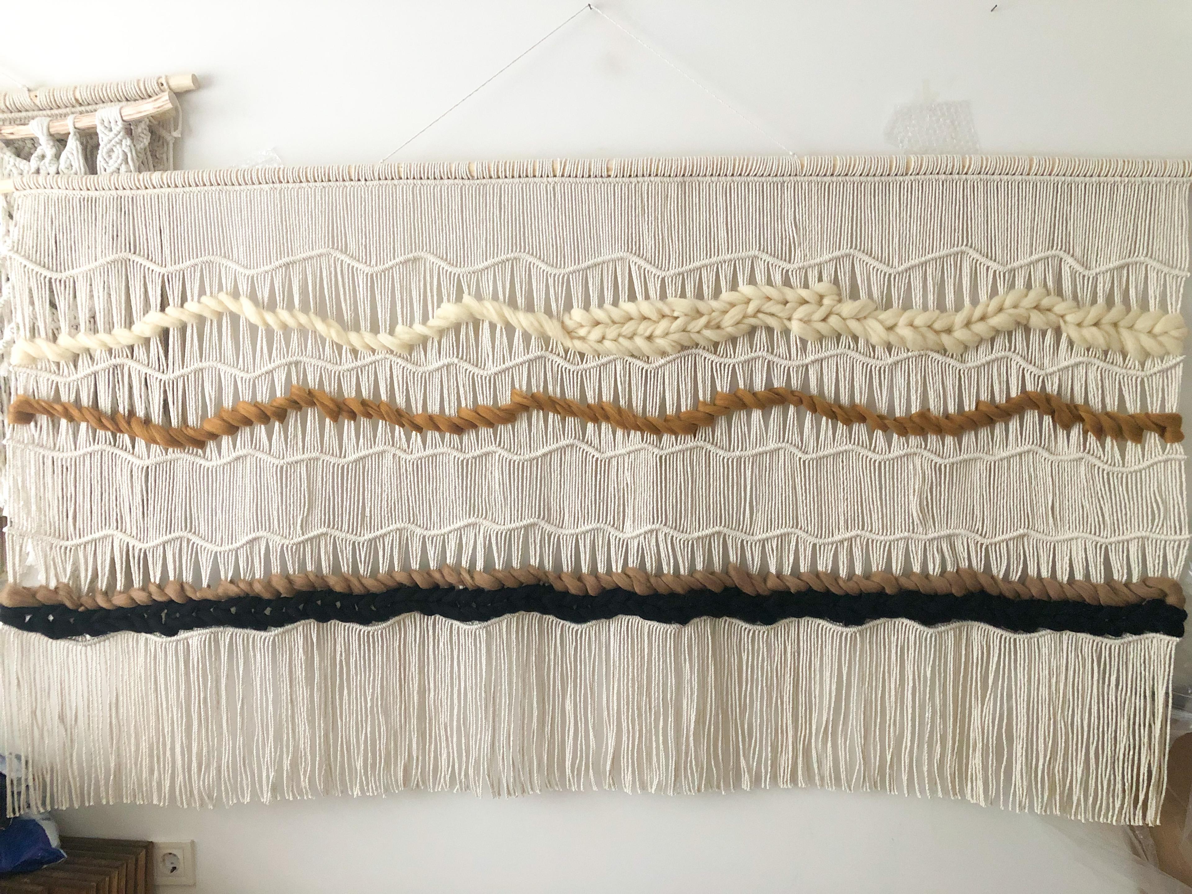 KAHVEKECE   I   Extra Large Macrame Wall Hanging, Woven Wall Tapestry, Boho Wall Decor, Bohemian Art Decoration, Macraweave Tapestry, Modern Wall Rug