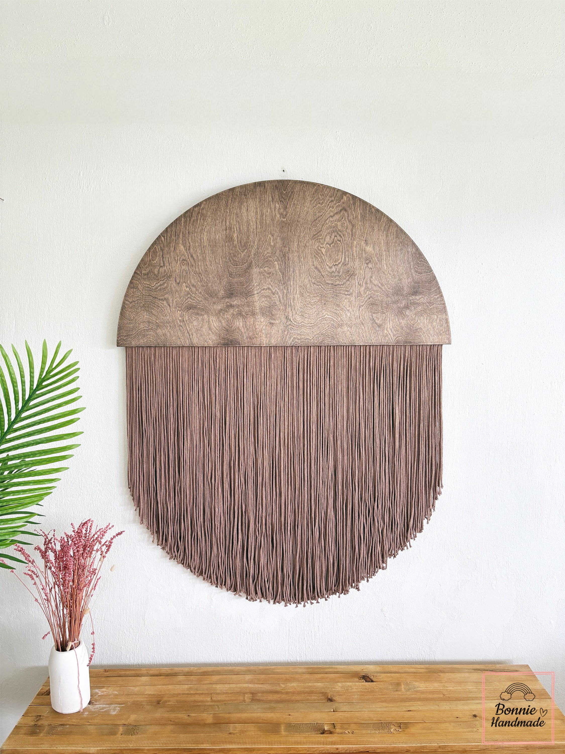 HALFMOON-B  I   Round Macrame Fiber Art  BH23052