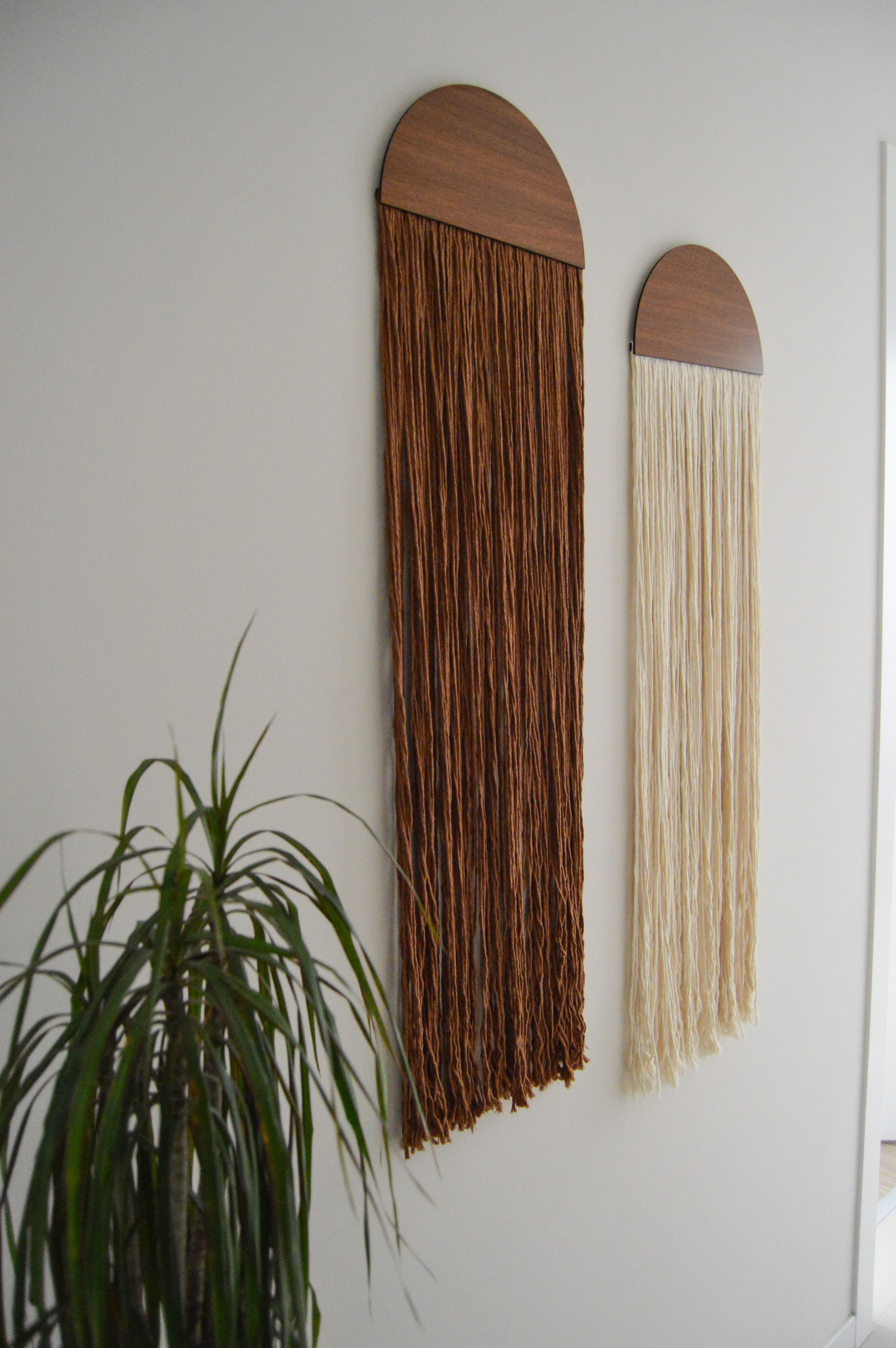 Half moon decor, Macrame Wall Hanging, Boho Wall Decor, Woven Wall Hanging, Boho Fiber Art, Minimalist Decor, Modern Home Decor