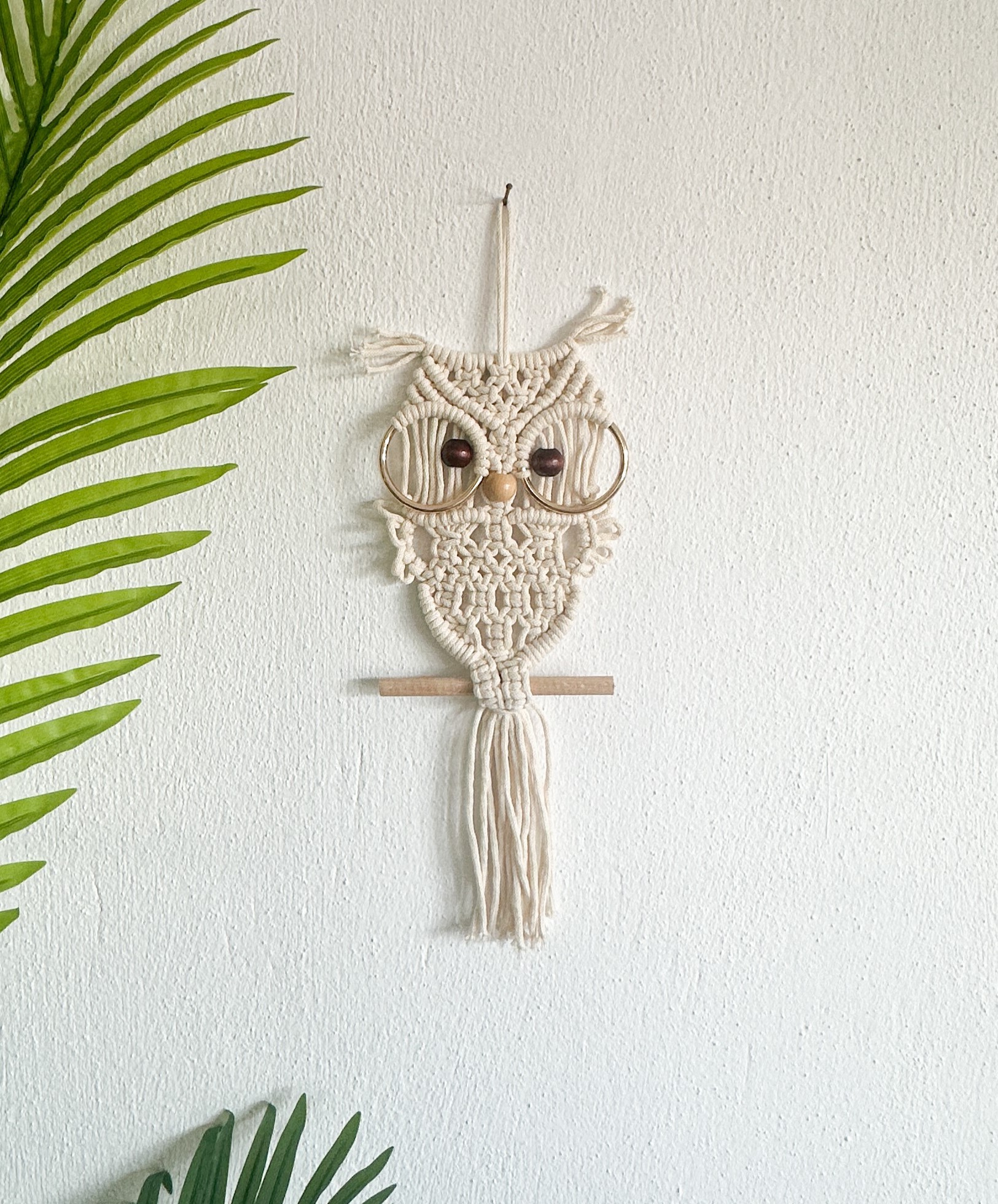 Macrame Owl Wall Hanging, Handmade Boho Decor