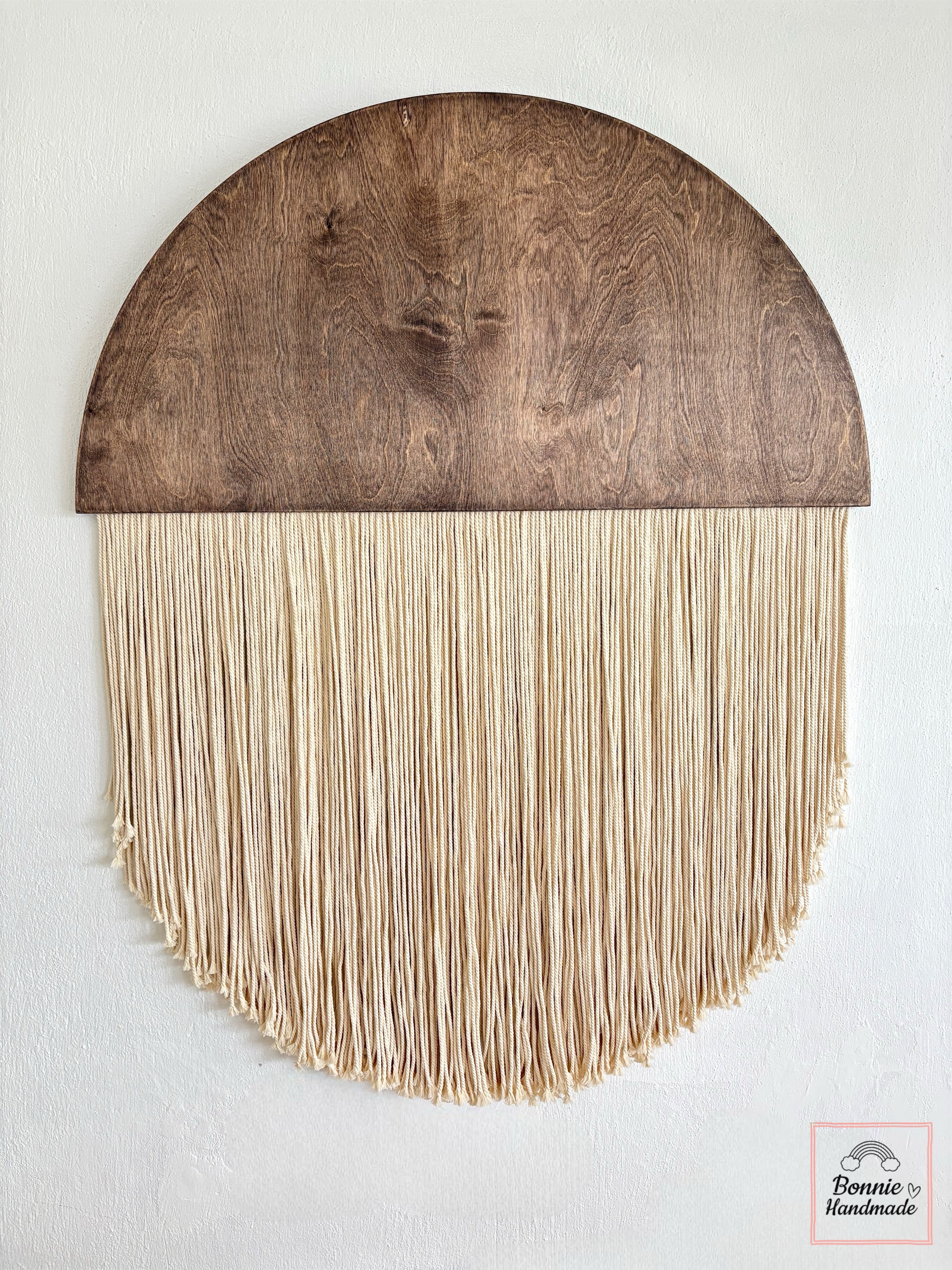 HALFMOON-W  I   Round Macrame Fiber Art  BH23051