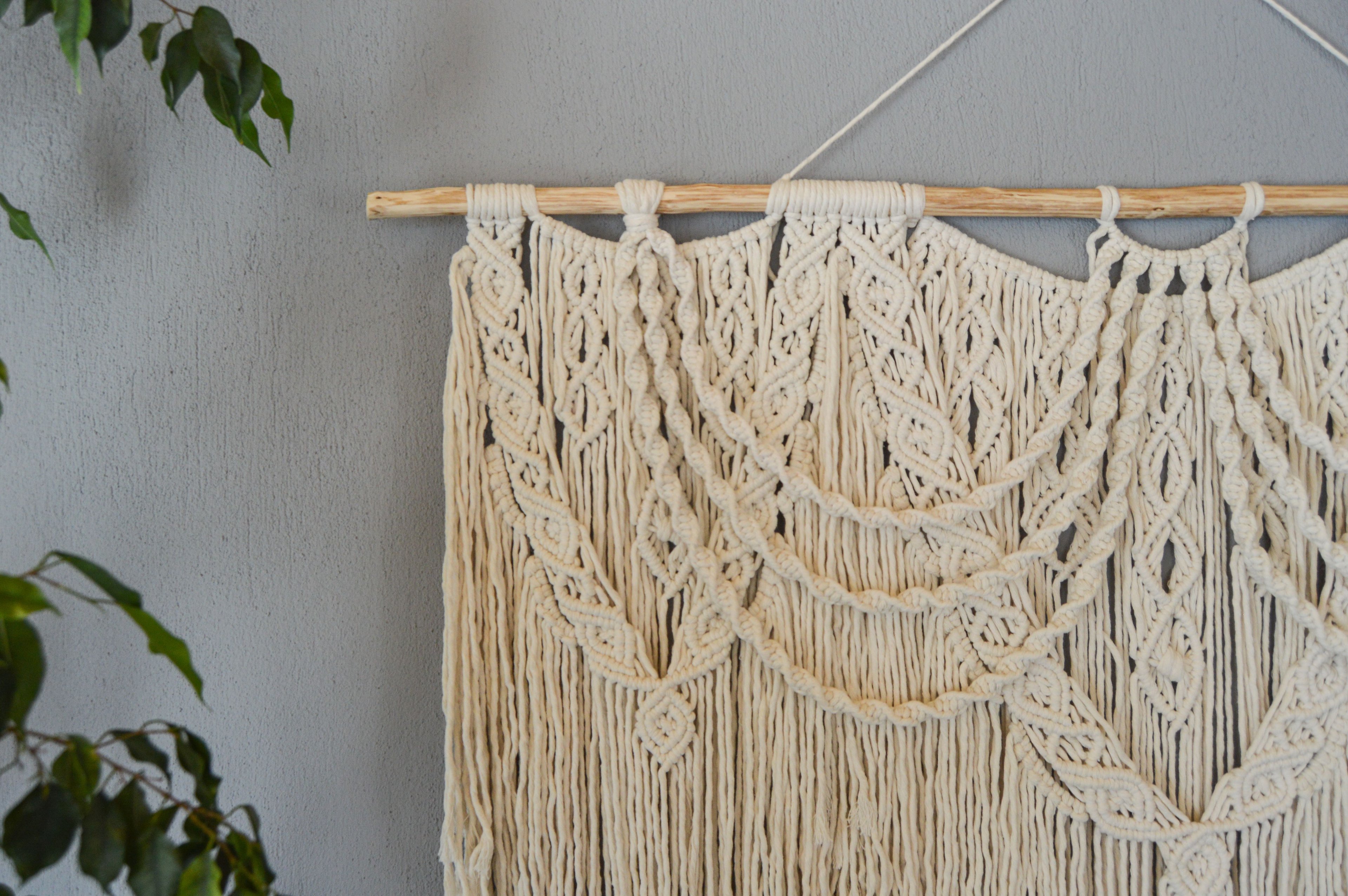 RUS  I   Extra Large Macrame Wall Hanging, Bohemian Decoration, Woven Wall Hanging, Macrame Mural, Housewarming gift, Headboard