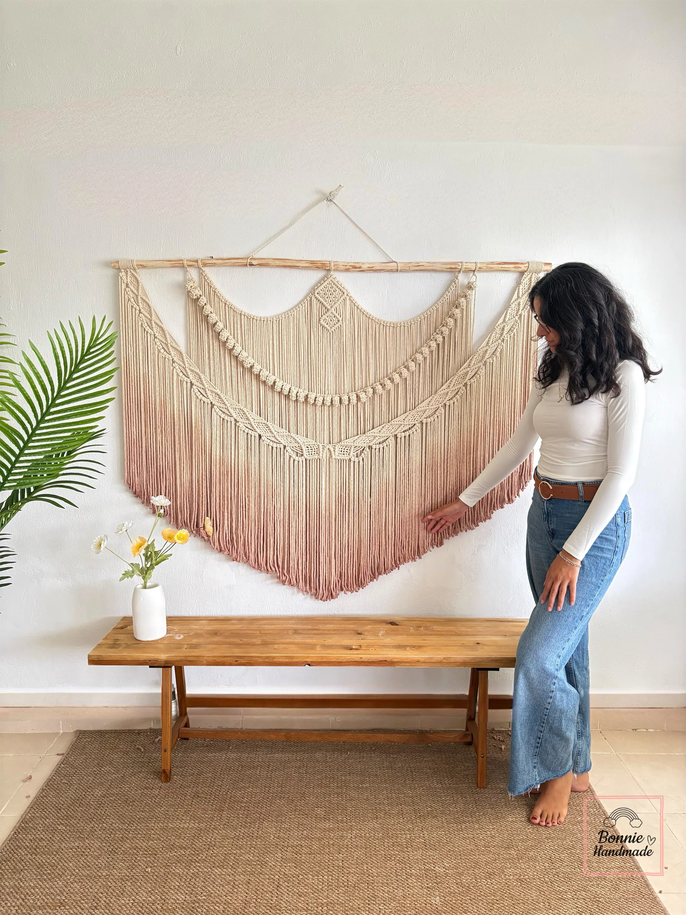 ASSOBOYA  I   Macrame Dip Dyeing Wall Art  BH17051