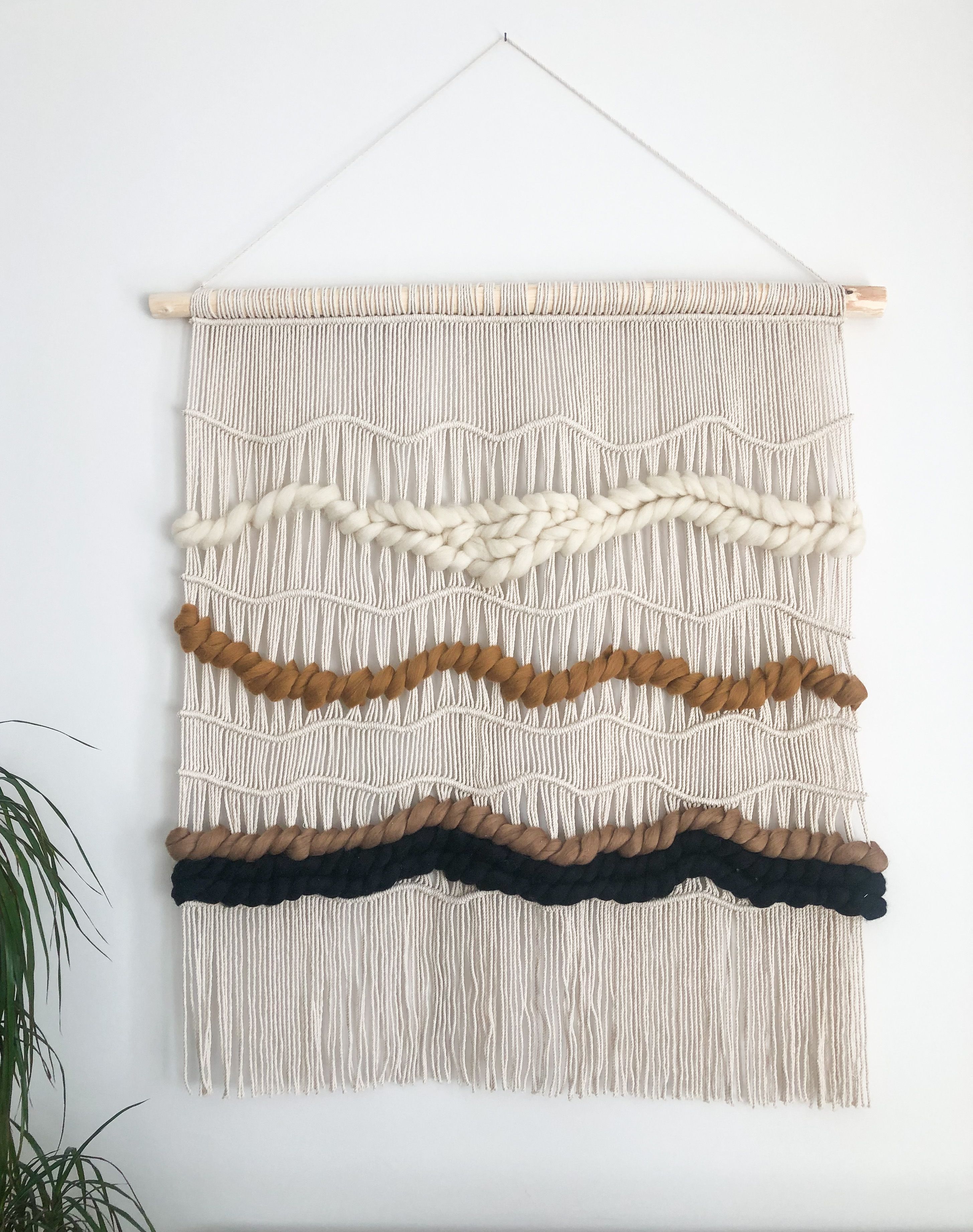 KAHVEKECE   I   Extra Large Macrame Wall Hanging, Woven Wall Tapestry, Boho Wall Decor, Bohemian Art Decoration, Macraweave Tapestry, Modern Wall Rug