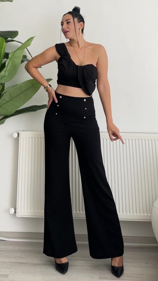 elegant düğmeli pantolan 