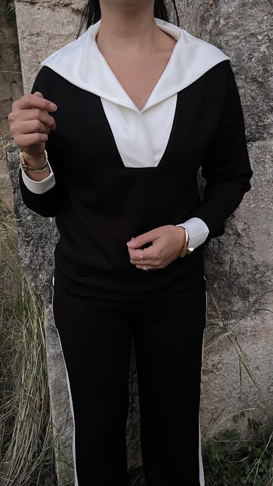 026 Büyük Yaka Beyaz Garnili takım