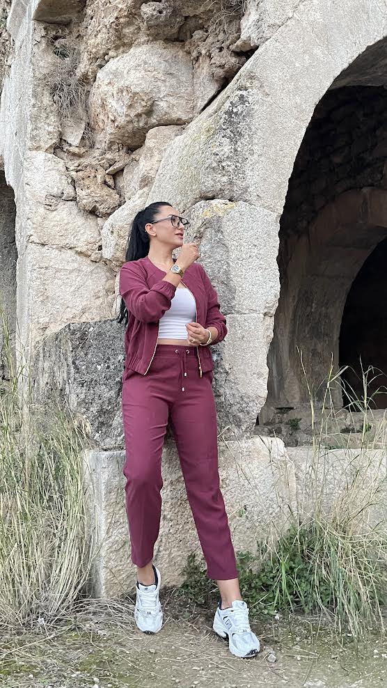 028 Fermuarlı ceket pantolon takımı 