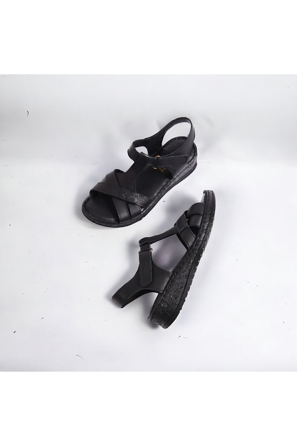 Kadın Topuksuz Hakiki Deri Açık Yazlık Gündelik  Sandalet-ayakkabı