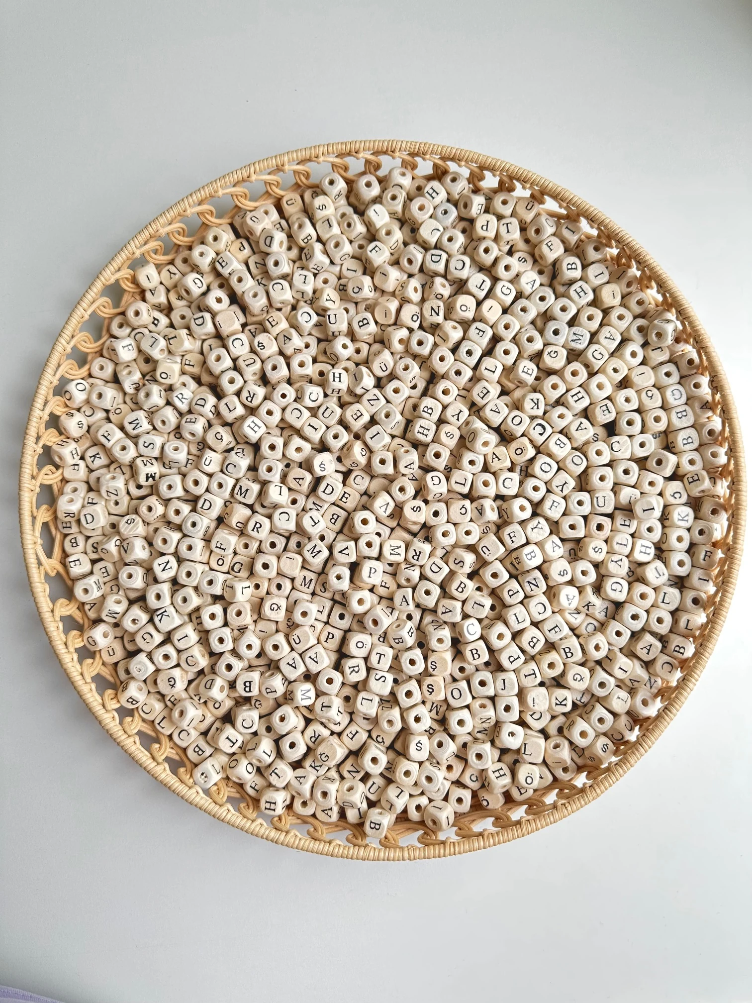 Ahşap Küp Kare Boncuk(10mm) 155 Adet