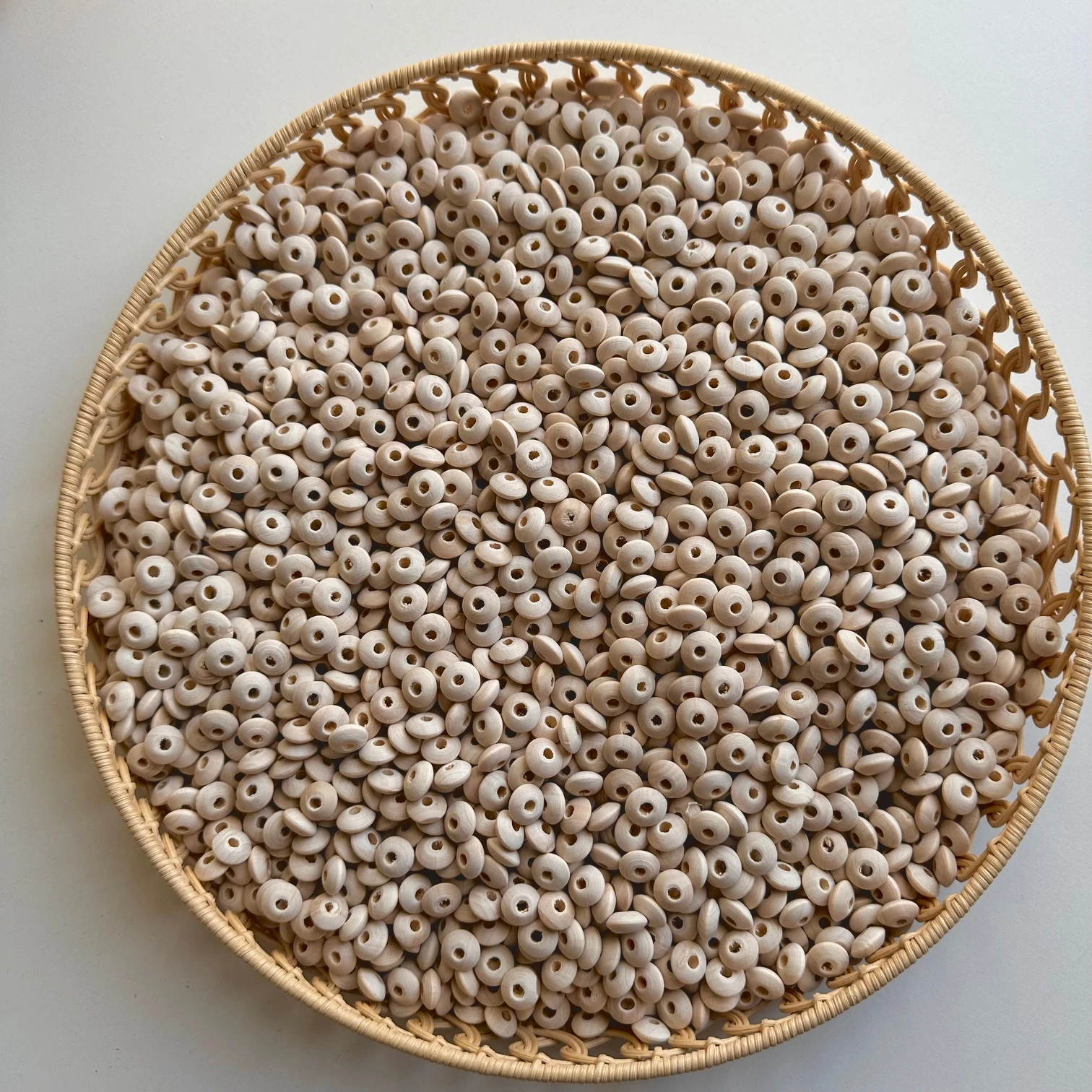 Ahşap 1.Kalite Yassı Boncuk (10adet)