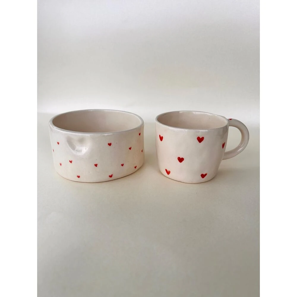 Love Bowl El Yapımı Seramik Kase