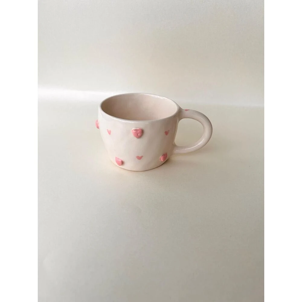 Pink Love El Yapımı Seramik Kupa