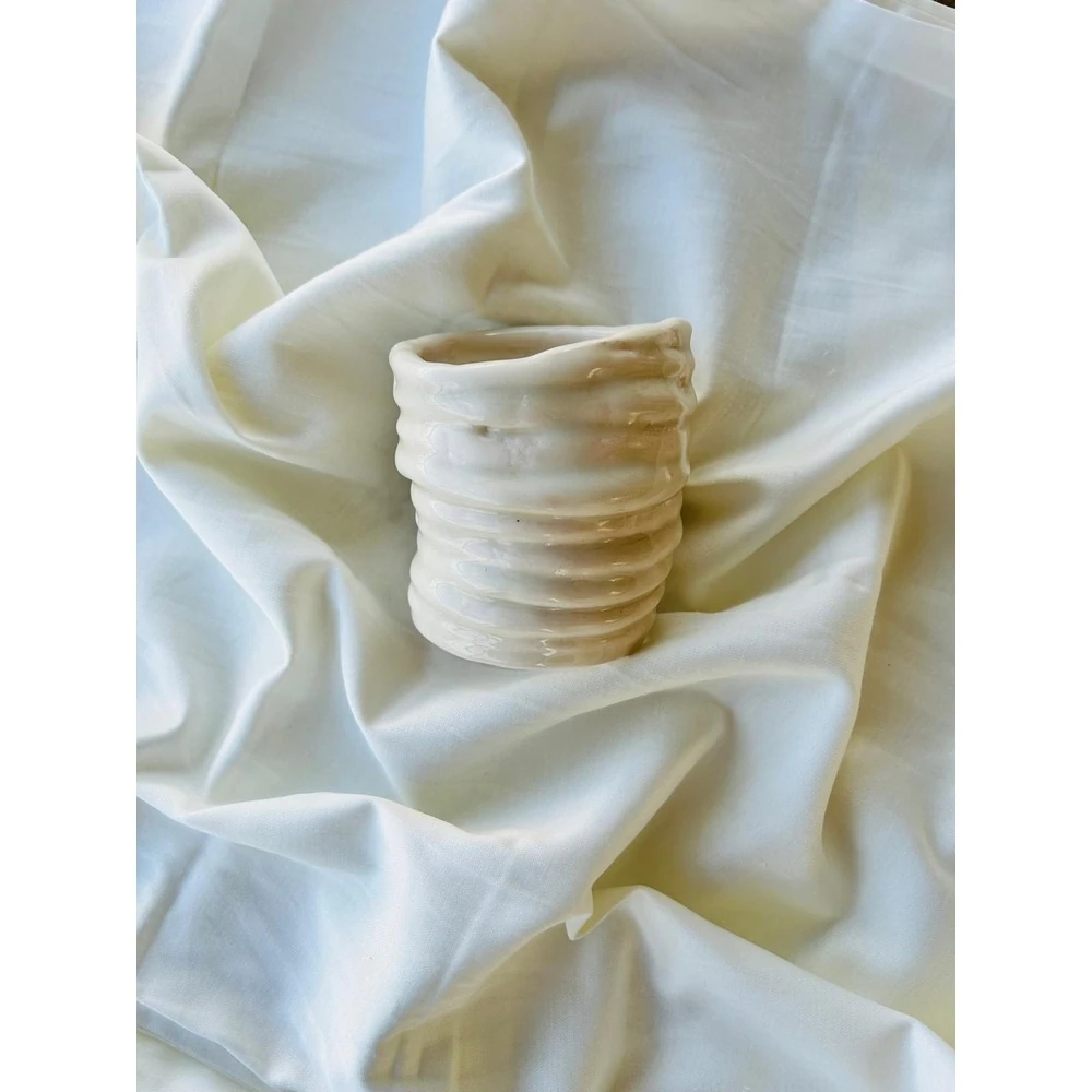 Spıral El Yapımı Seramik Kupa