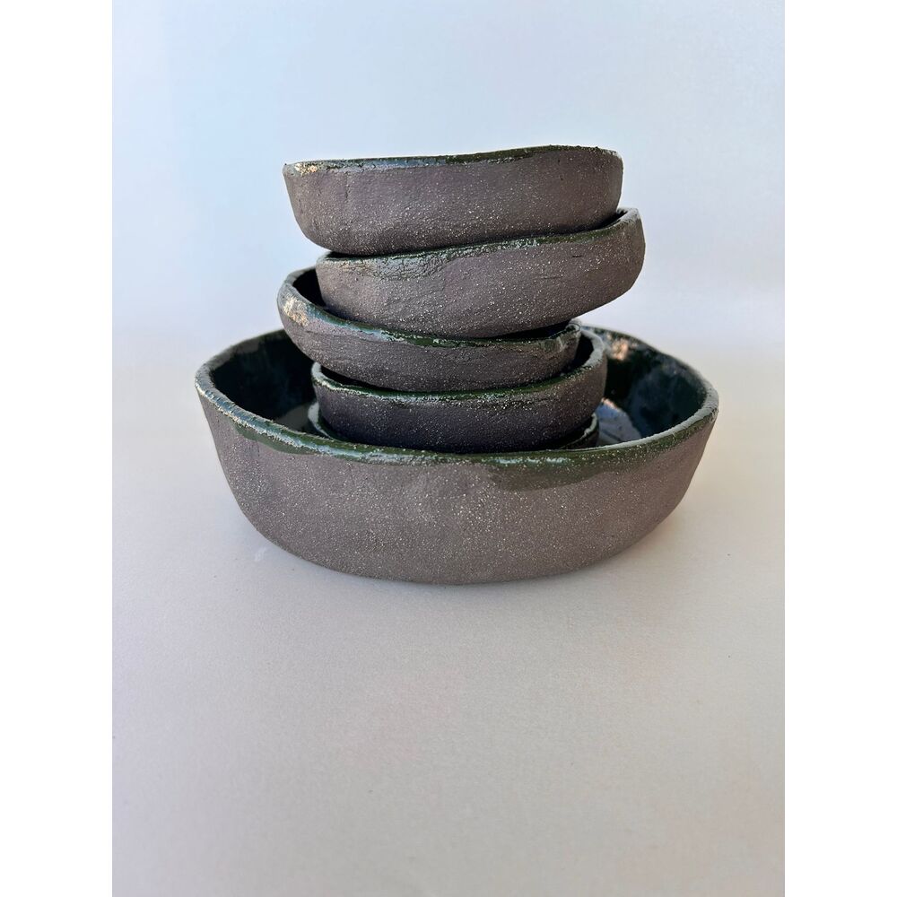 Green Plate 6'Lı Set El Yapımı Seramik Tabak