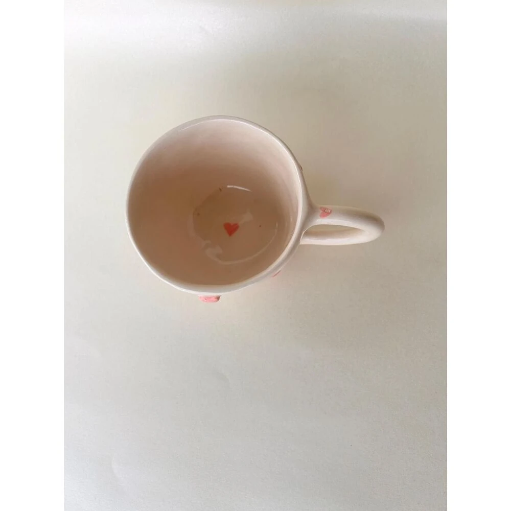 Pink Love El Yapımı Seramik Kupa