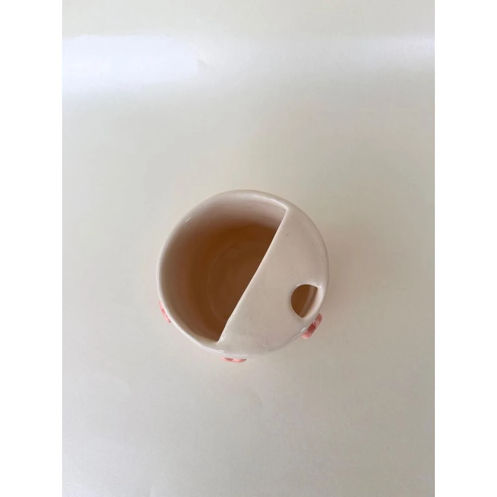 Pink Heart El Yapımı Seramik Bardak