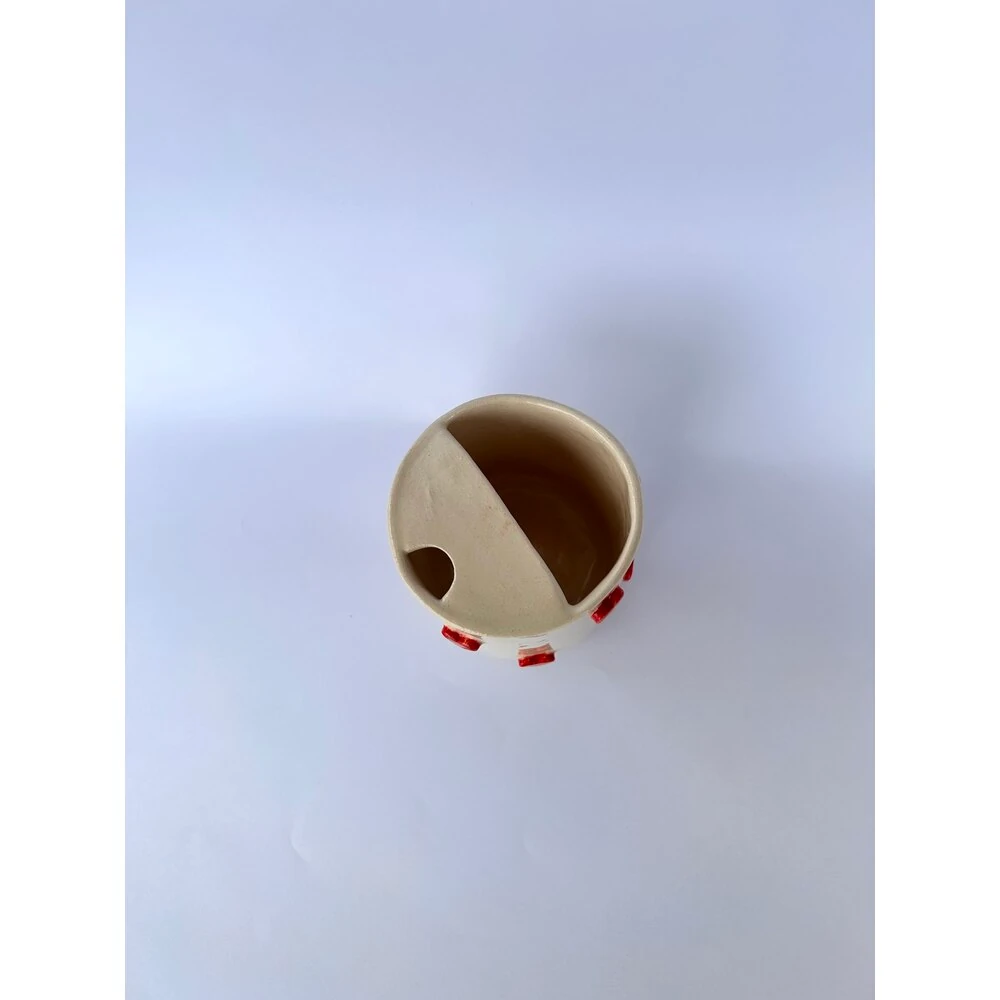 Red Heart El Yapımı Seramik Bardak