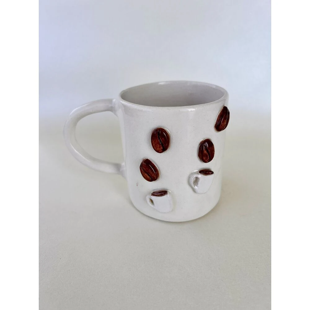 Coffee Bean El Yapımı Seramik Kupa