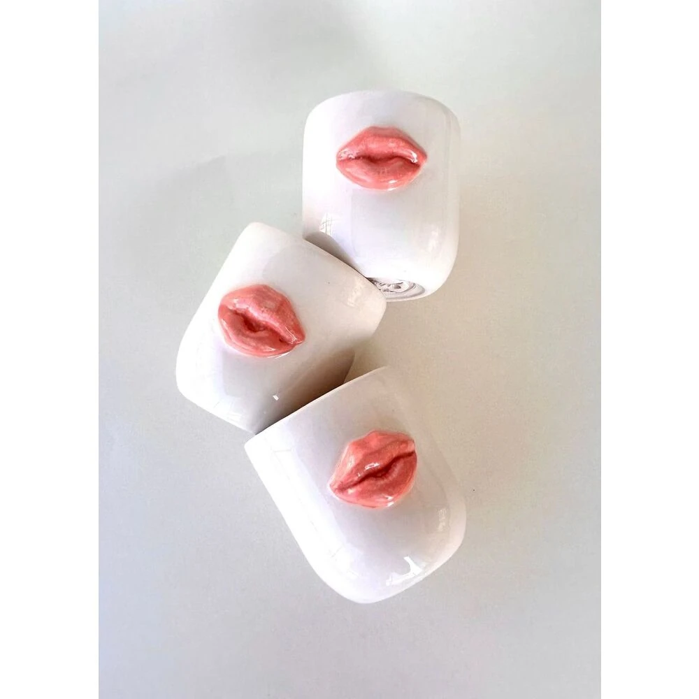 Lips (Tek Adet) El Yapımı Seramik Kupa